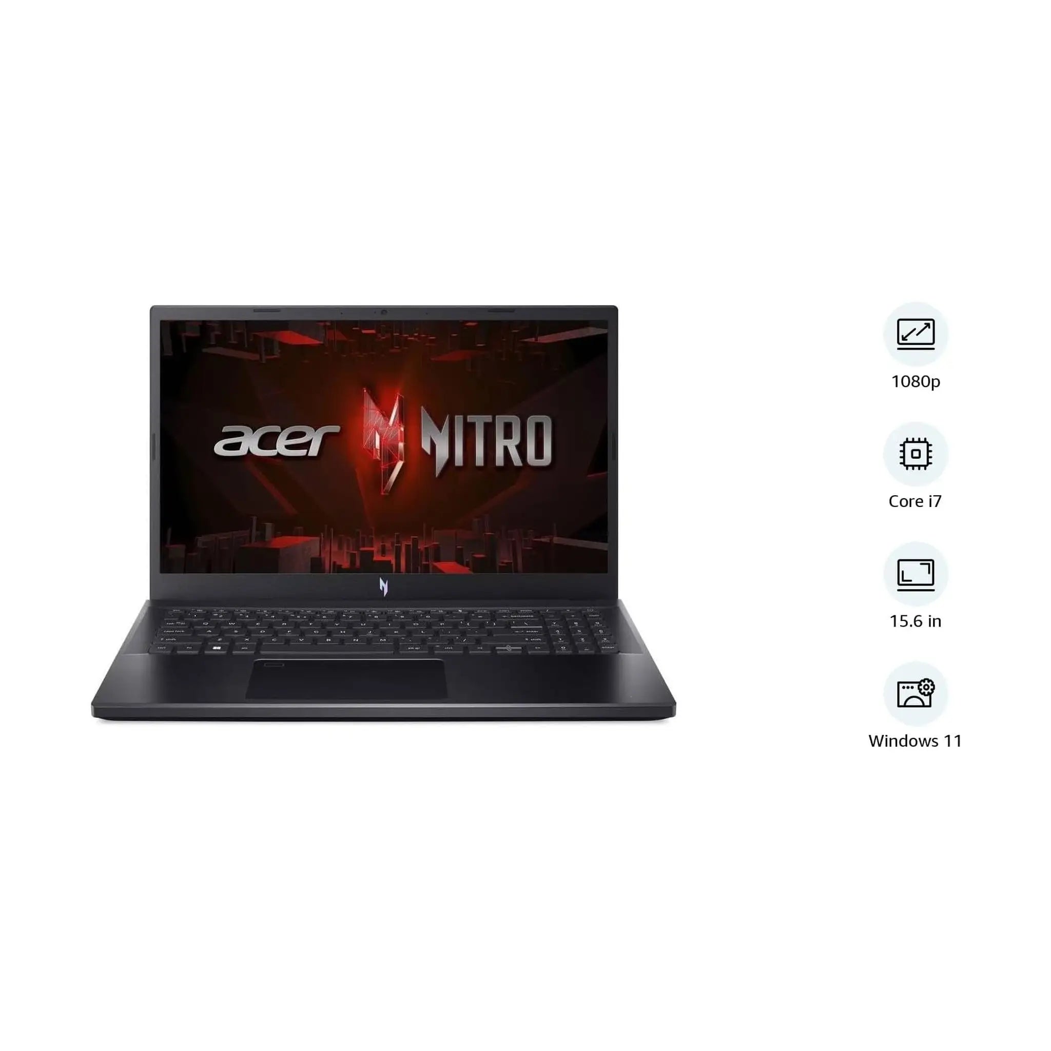 Acer Nitro V 15 (2024) Laptop – 15.6" FHD IPS 144Hz, 16GB RAM, SSD Storage, Intel Core i7 / i9, GeForce RTX GPU, Windows 11, Black