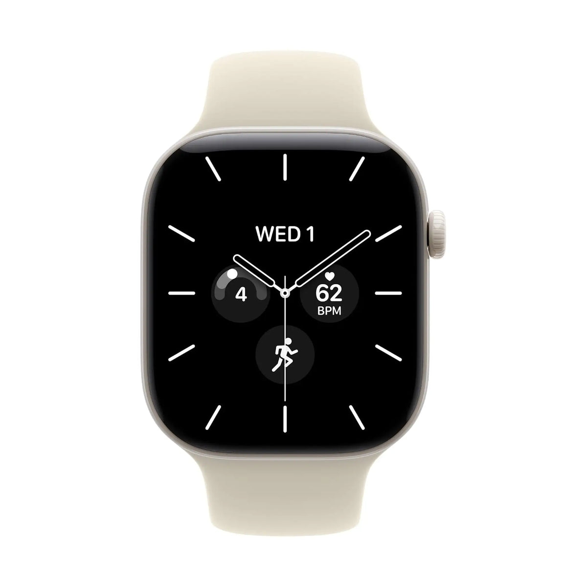 #Color_Pearl White Ceramic, Sand Sport Band