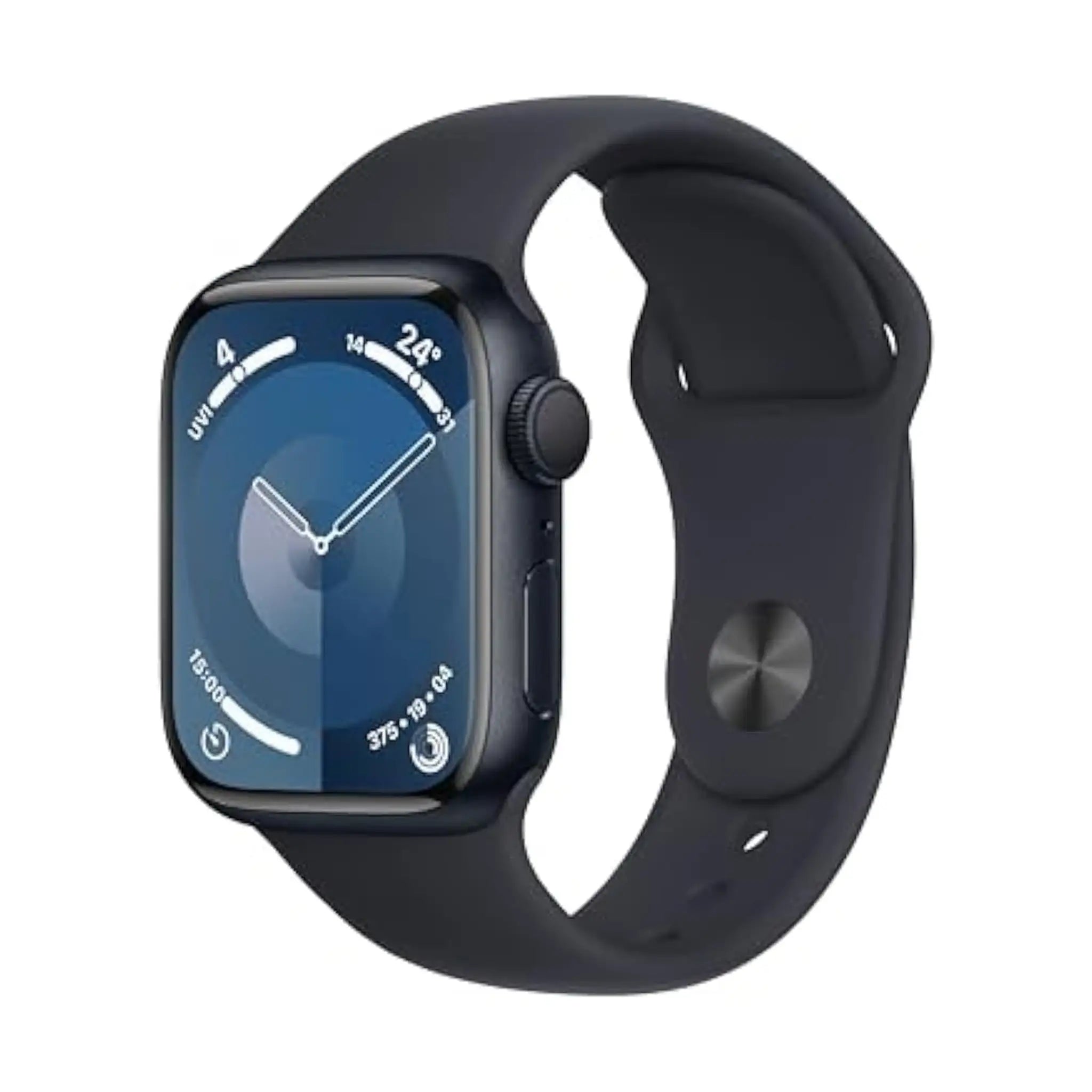 Apple Watch Series 9 (GPS, Renewed) - 41mm, Midnight Aluminum, Midnight Sport Band - S/M