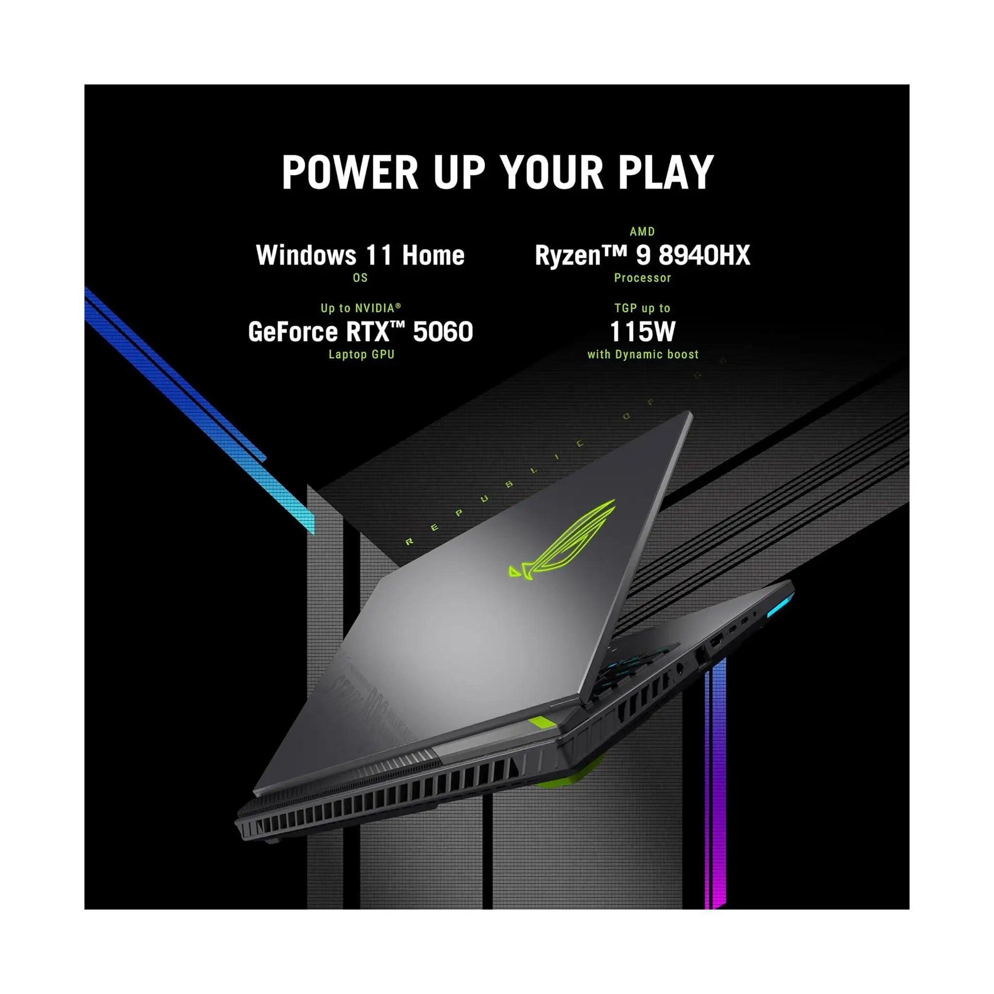 ASUS ROG Strix G16 (2025) Gaming Laptop – 16" 2.5K 240Hz, Ryzen 9 8940HX, GeForce RTX 5060, 16GB RAM, 1TB SSD, Windows 11 Home
