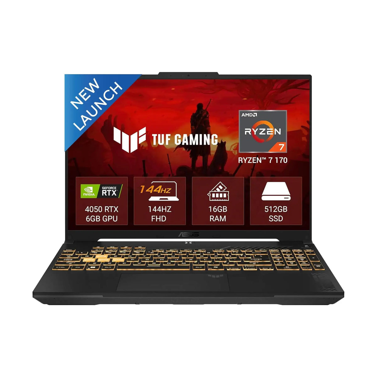 ASUS TUF Gaming A16 FA607NUQ Gaming Laptop (2026) – 16" WUXGA 144Hz, AMD Ryzen 7 170, NVIDIA GeForce RTX 4050 6GB, 16GB RAM, 512GB SSD, Windows 11, Mecha Gray