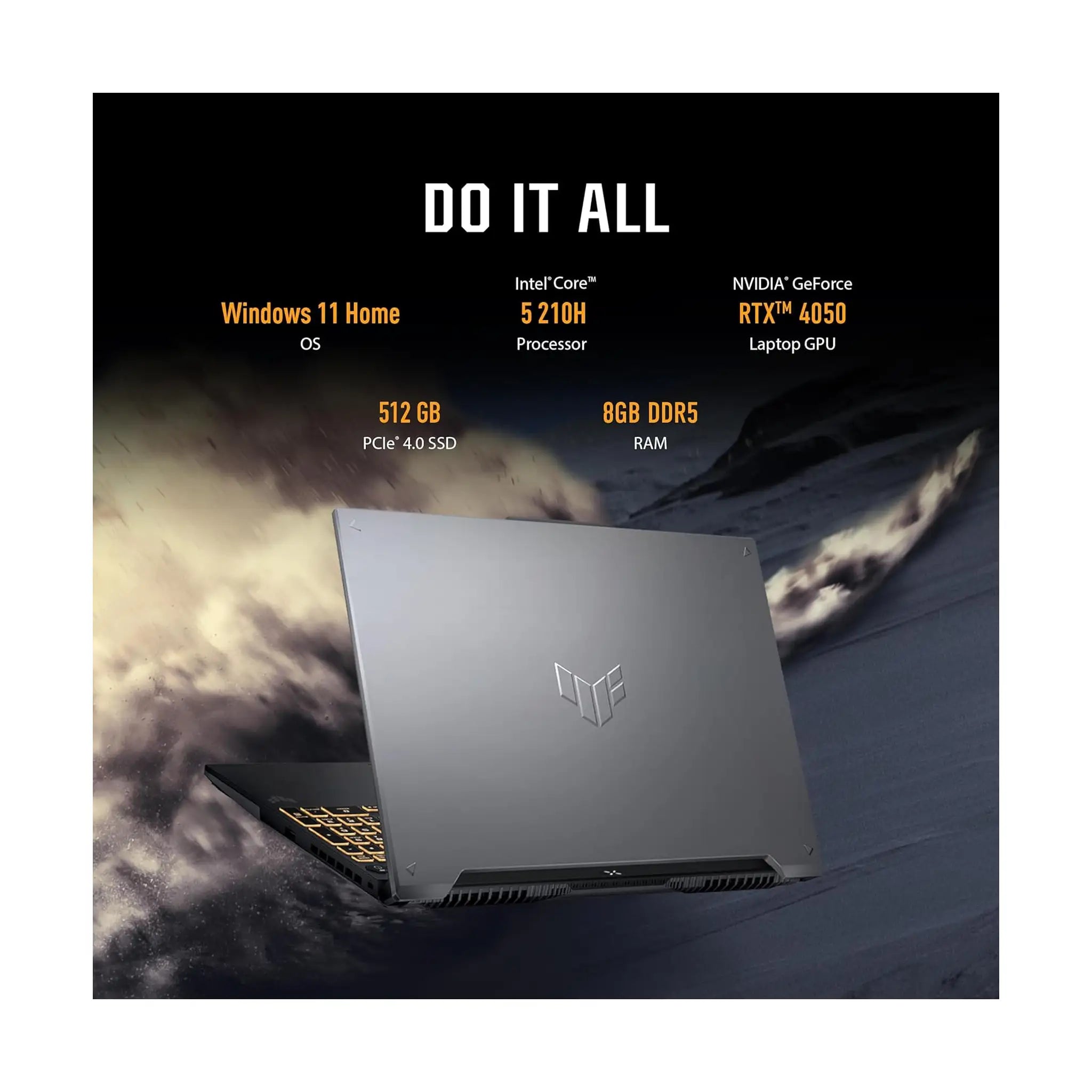 ASUS TUF Gaming F16 (2024) Laptop – 16" FHD+ 144Hz, Intel Core 5 210H, 512GB SSD, Windows 11 Home
