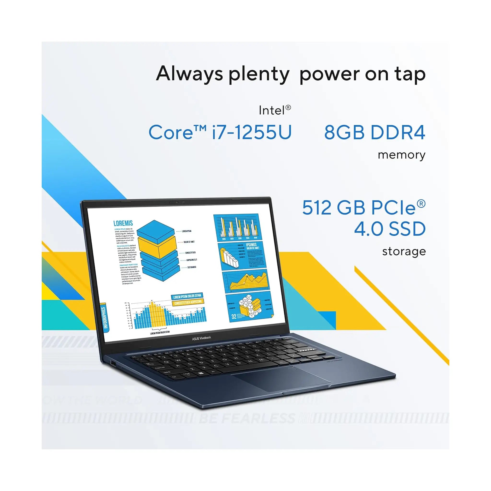 ASUS Vivobook 14 (2026)- 14 inch 920 x 1080 - Intel-10 Core i5-1334U - 16GB DDR4 - 512GB SSD