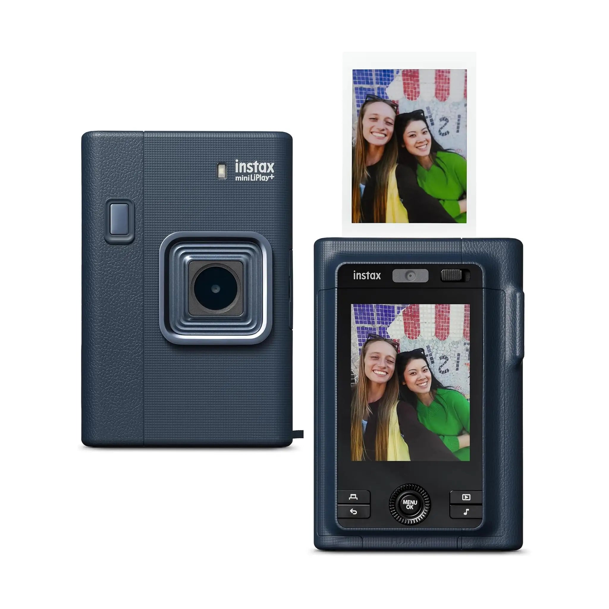 Fujifilm Instax Mini LiPlay+ Hybrid Instant Camera – Midnight Blue