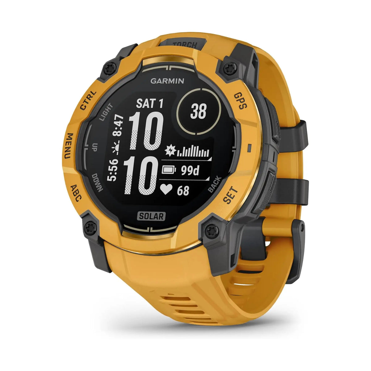 Garmin Instinct 3 Solar 50mm Rugged GPS Smartwatch – Solar Charging, Unlimited Battery in Smartwatch Mode, Built-in Flashlight