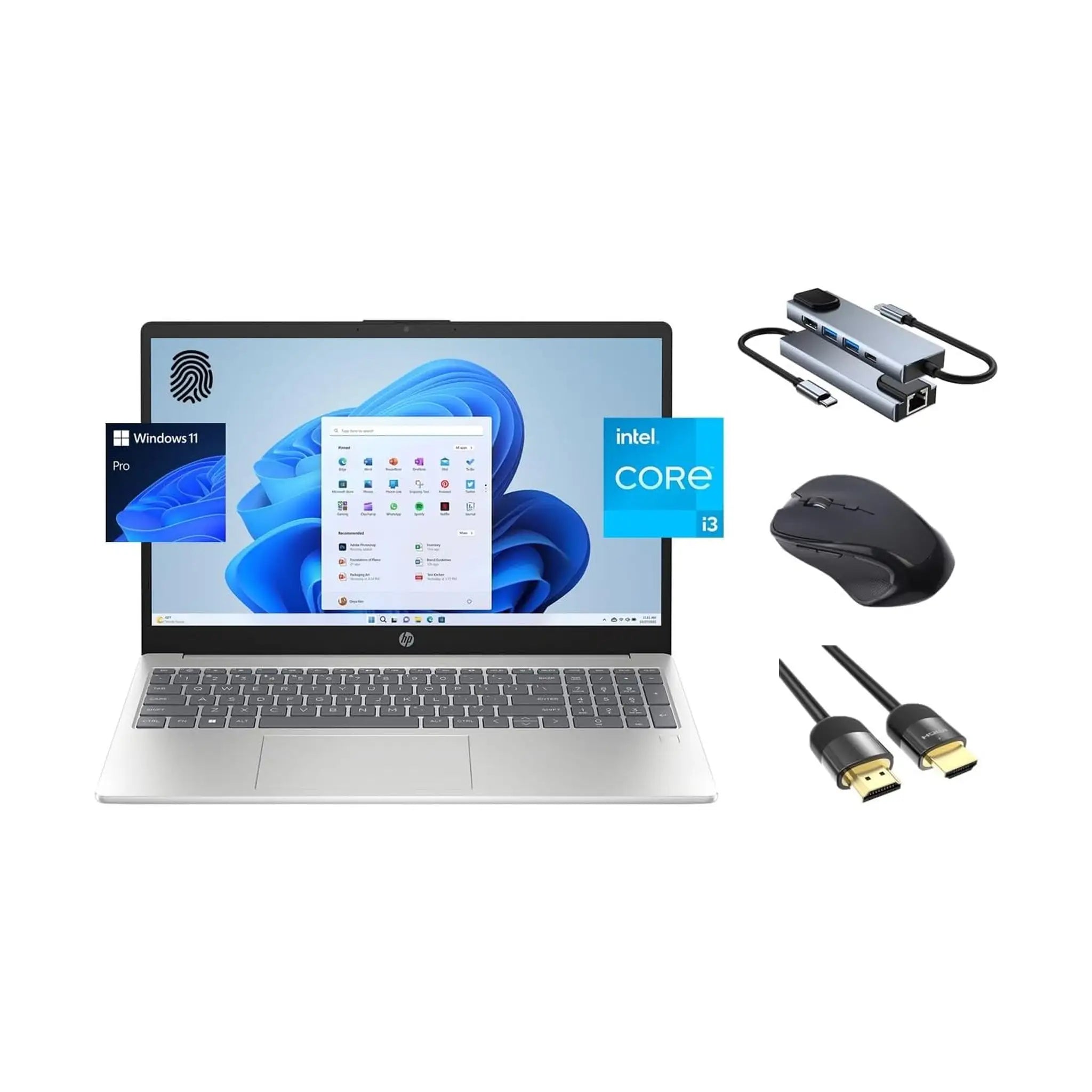 HP Daily Essential Laptop – 15.6" FHD, Intel i3-N305, 16GB RAM, 1TB SSD, Windows 11 Pro