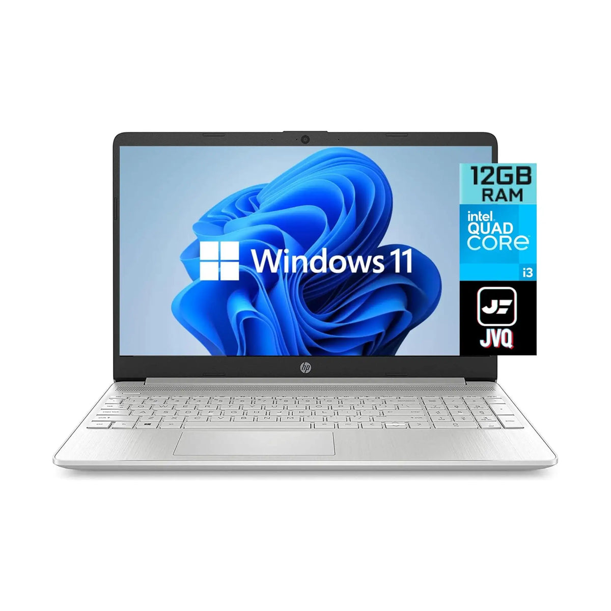 HP 15.6" (2022) Laptop – HD, Intel Core i3-1125G4 (4 core), 12GB RAM, 256GB SSD, Windows 11