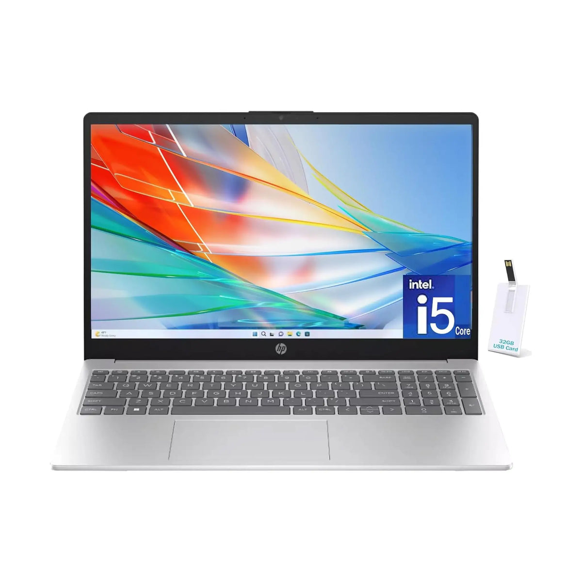 HP 15.6" FHD Intel Laptop (2024) – 13th Gen Core i5/i7, Windows 11, Silver