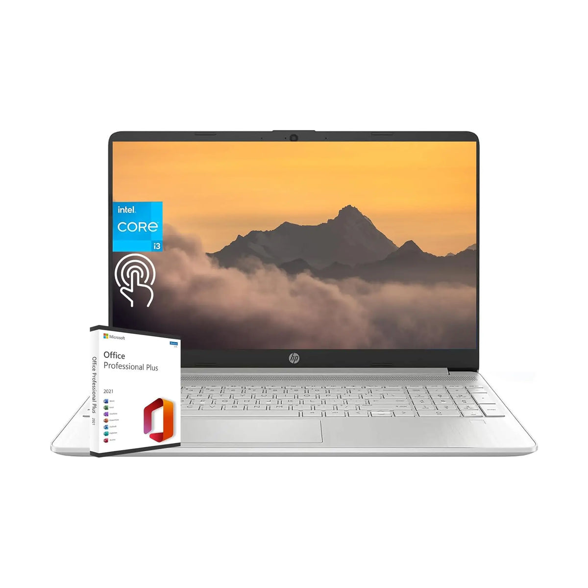 HP 15.6" HD Touch Laptop – Intel Core i3-1215U, Windows 11 Home