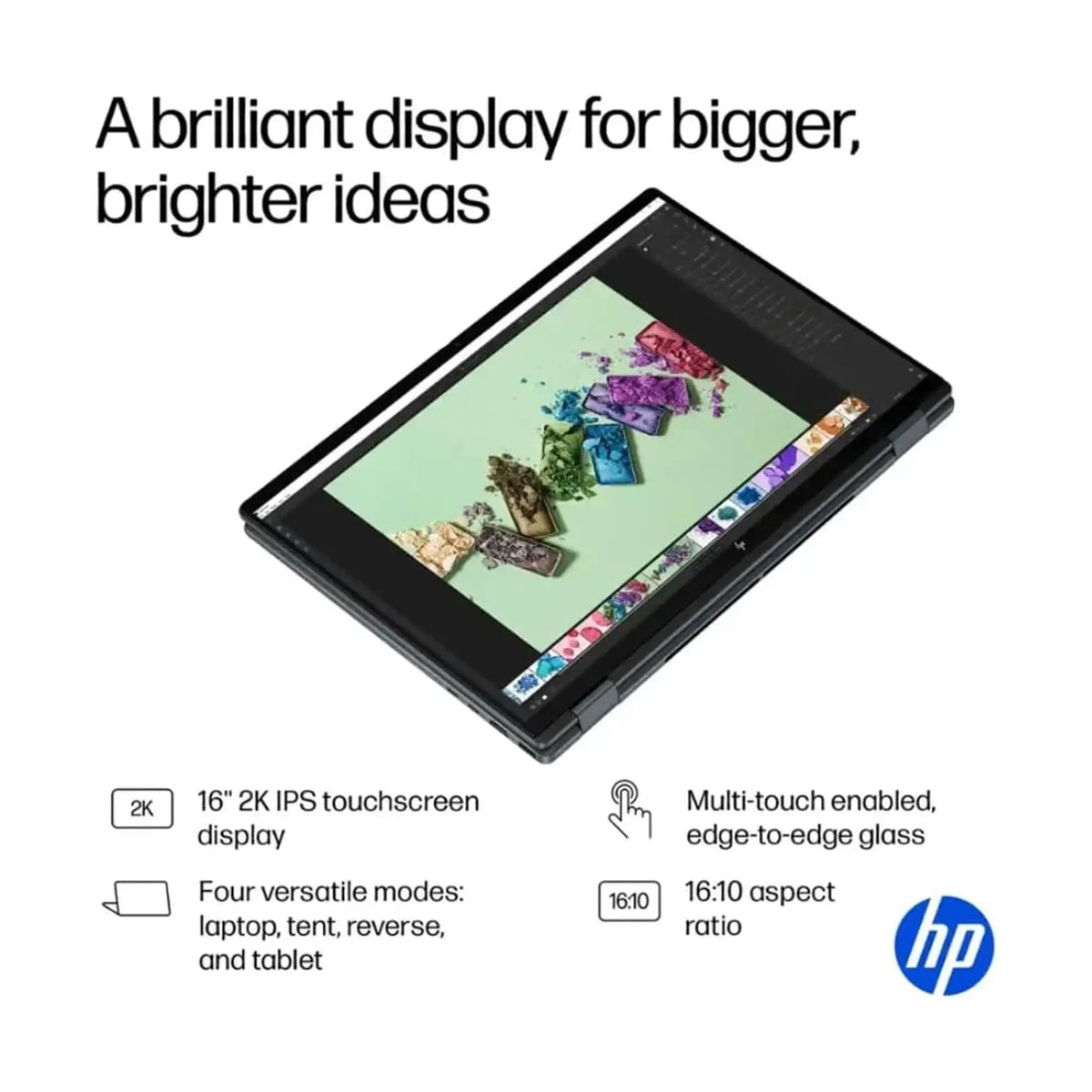 HP OmniBook X Flip 16 2-in-1 Laptop (2025) – 16" 2K Touch, Intel Core Ultra 7 256V, 16GB RAM, Windows 11, Stylus Pen Included