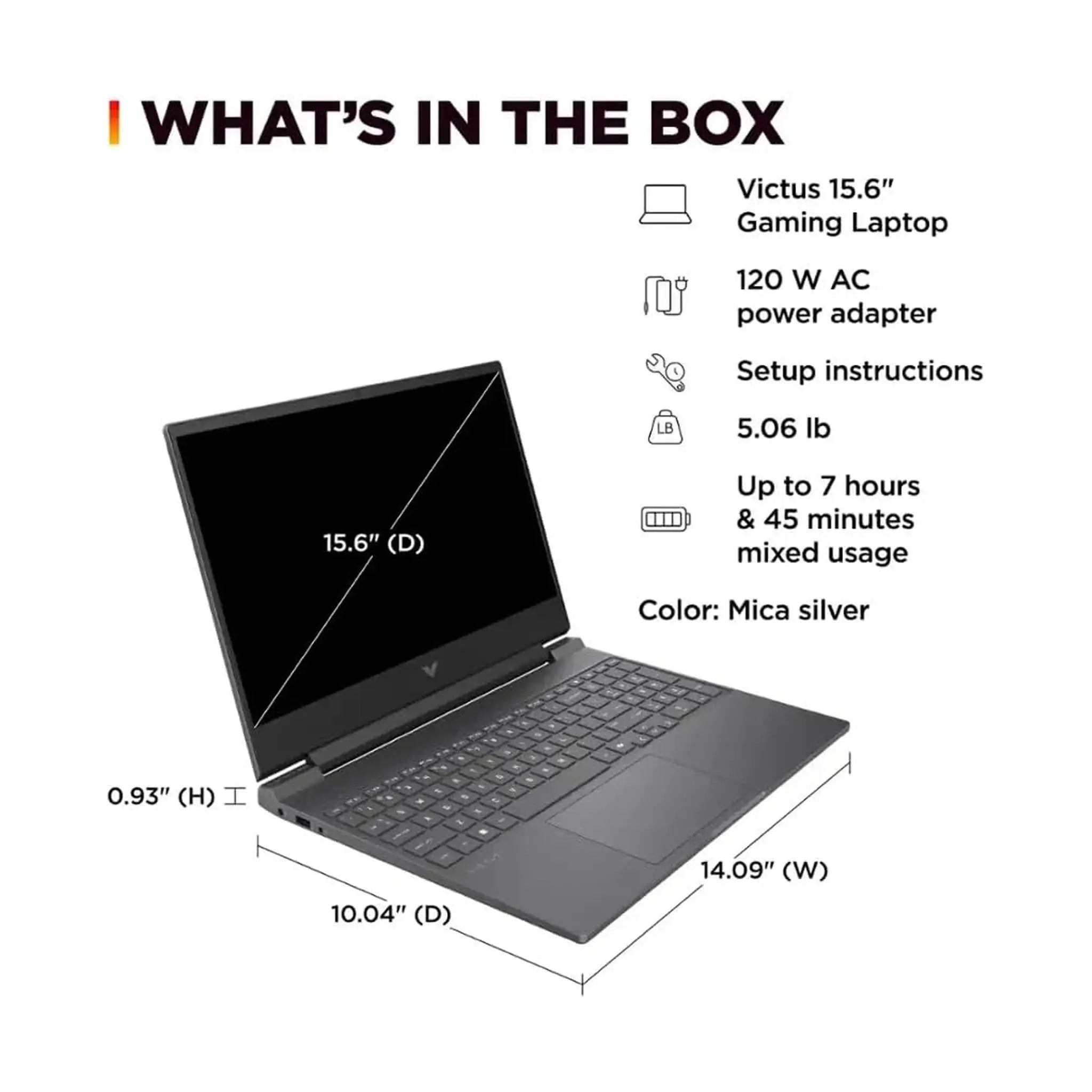 HP Victus 15.6" 144Hz FHD (2024) Gaming Laptop – AMD Ryzen 7 7445HS, RTX 4050, Windows 11