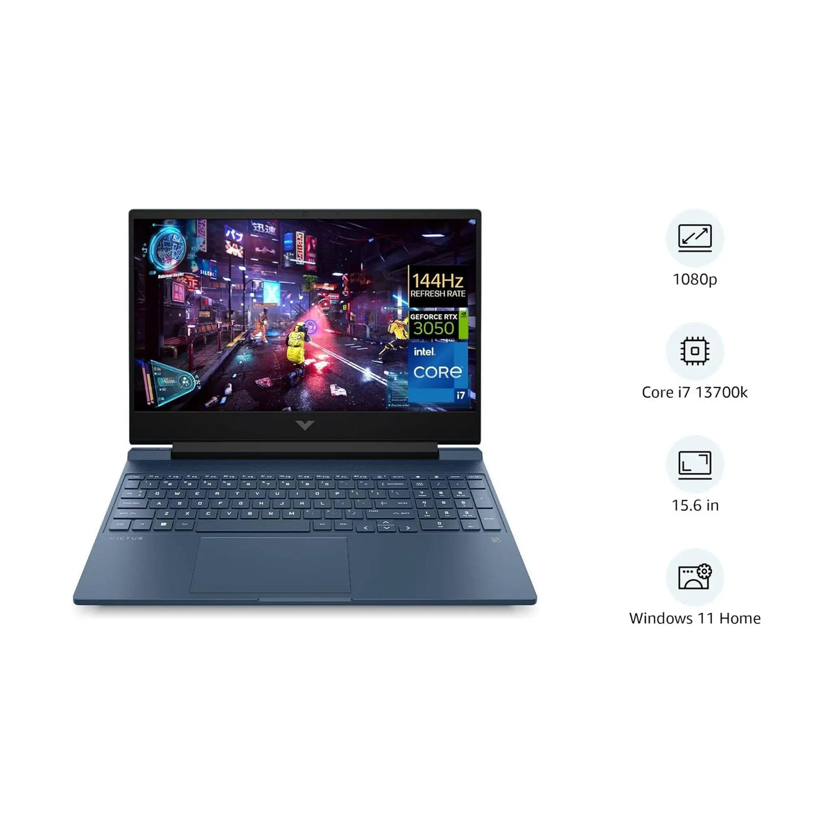 HP Victus 15-fb0039ne Gaming Laptop (2022) – 15.6" FHD, Ryzen 5, 16GB RAM, 512GB SSD, RTX 3050, Windows 11