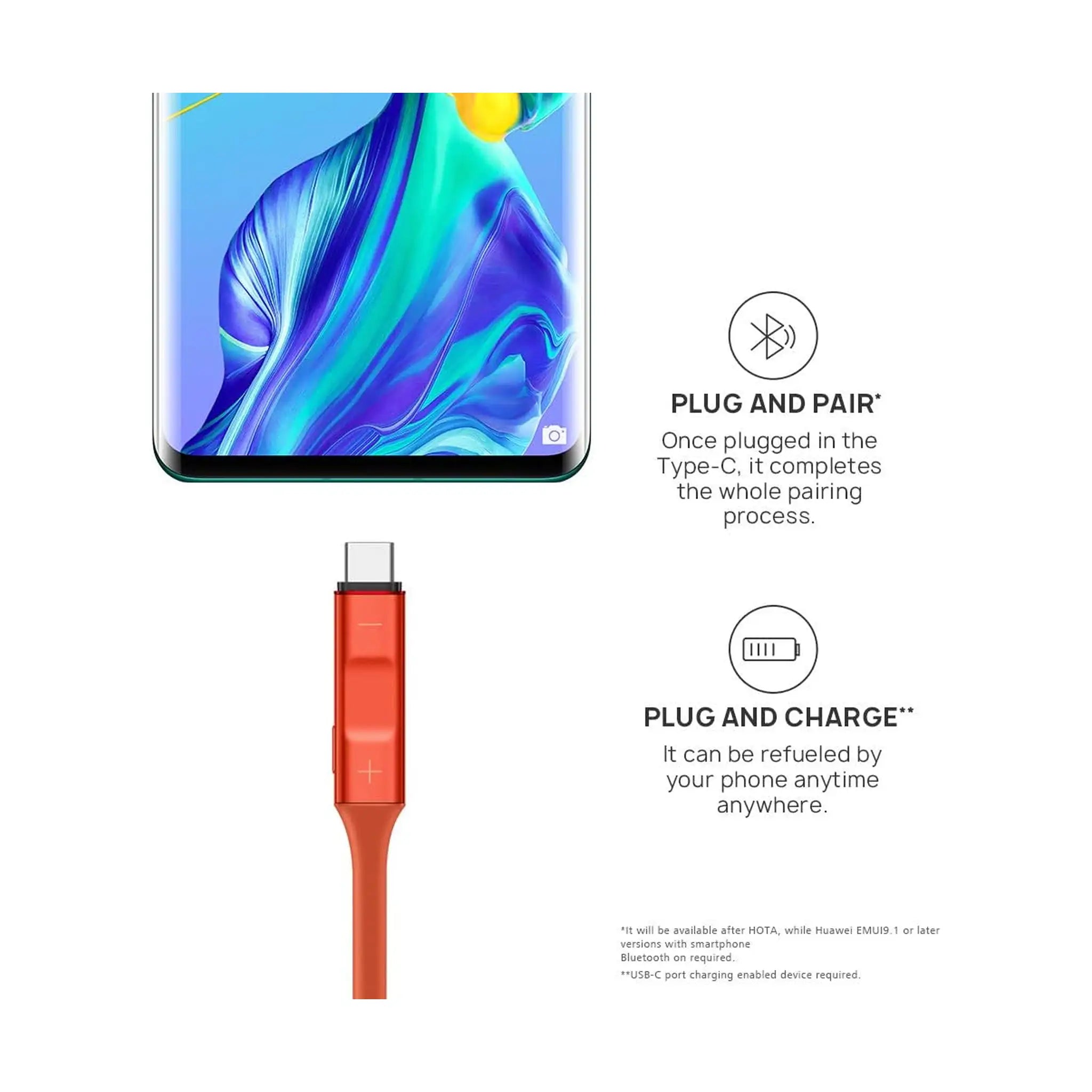 HUAWEI Freelace CM70-C Bluetooth Noise Reduction Earphones