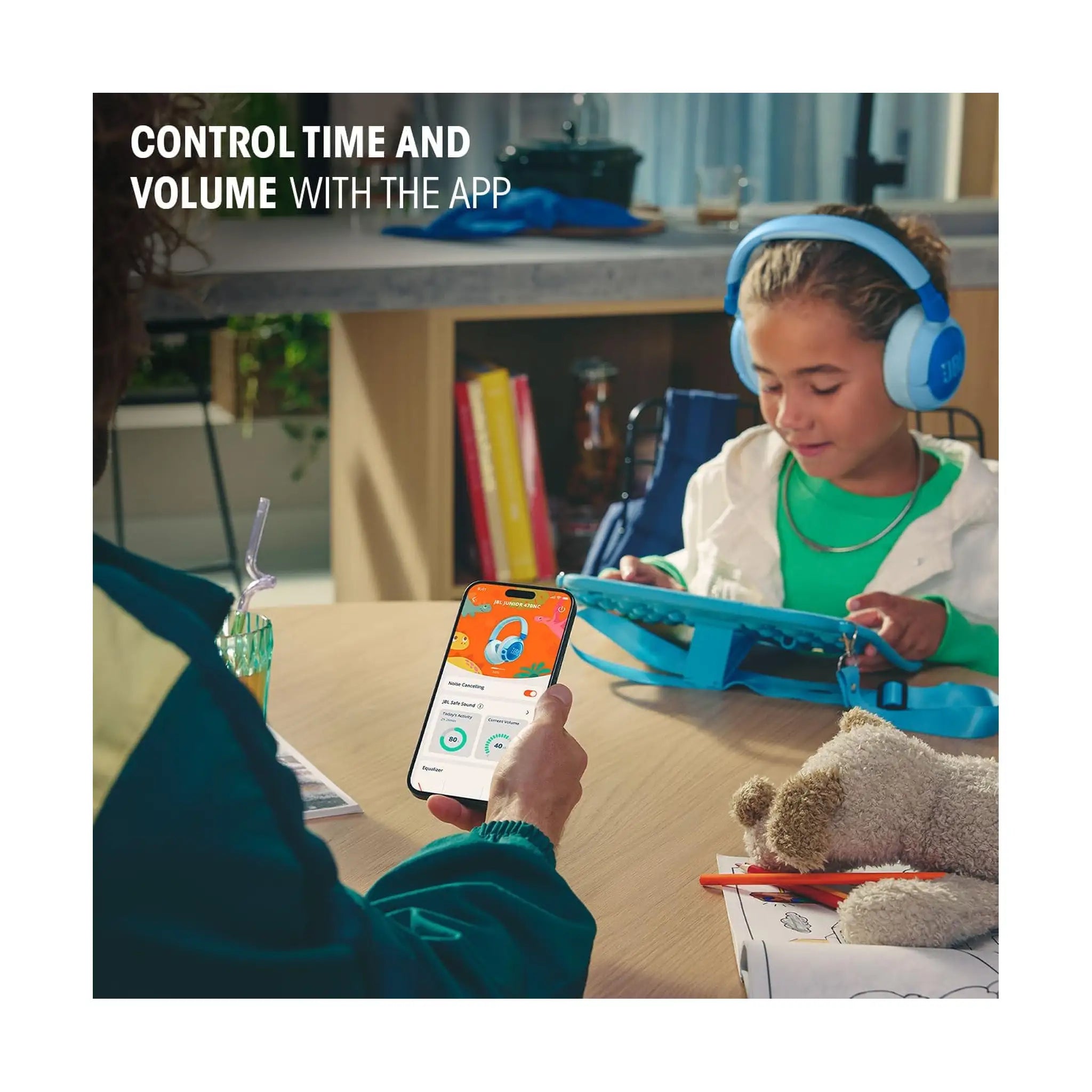 JBL Junior 470 NC Wireless Over-Ear Bluetooth Headphones (for Children)