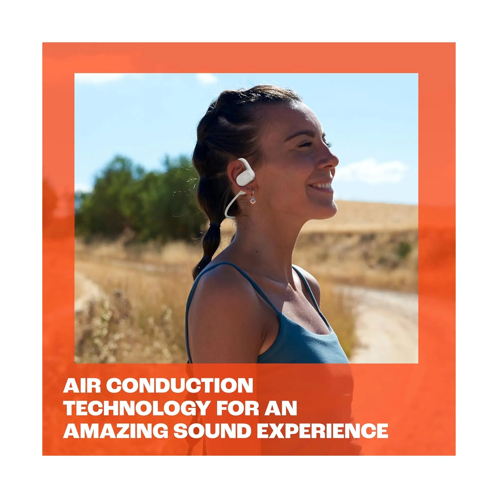 JBL Soundgear Sense Wireless Open-Ear Bluetooth Headphones, Waterproof - Black