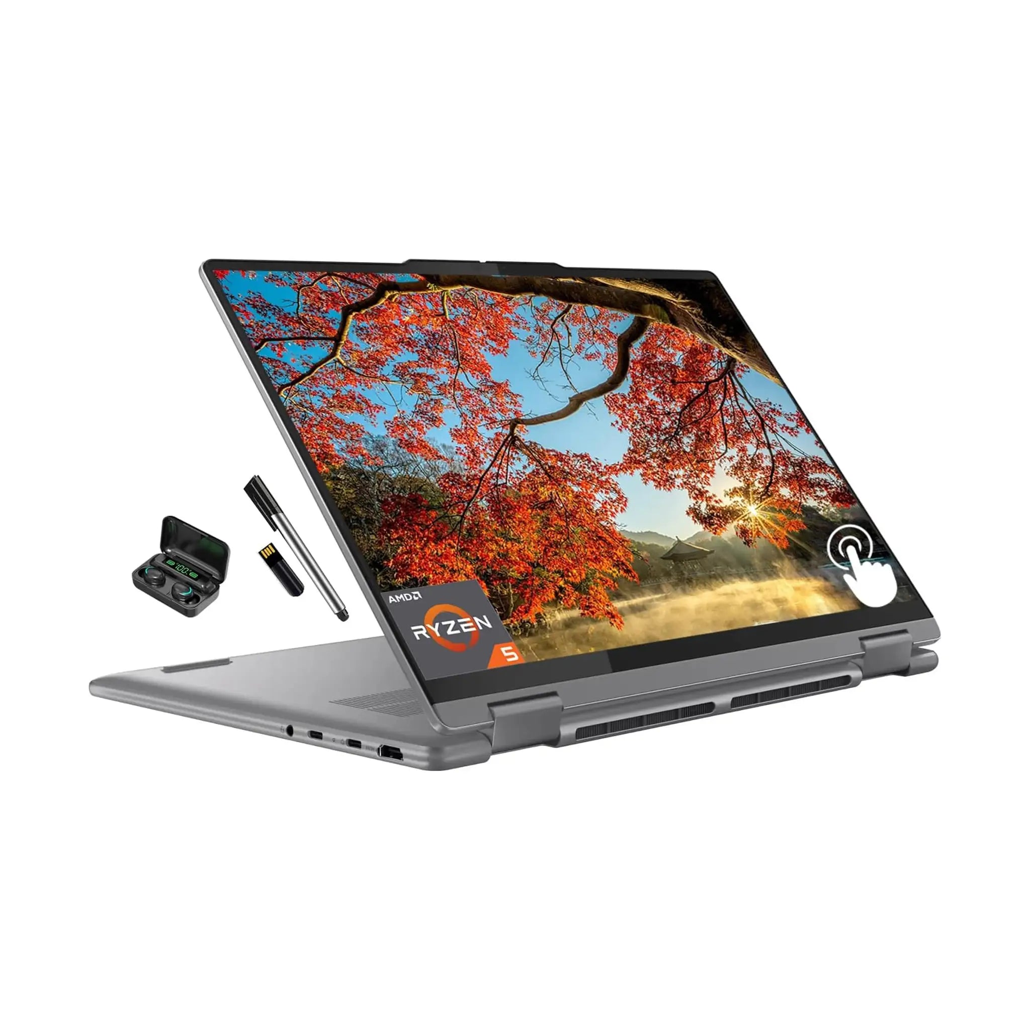 Lenovo Yoga 7 14" 2-in-1 Laptop (2024) – Ryzen AI 5 864HS, WUXGA Touchscreen, 8GB RAM, 521GB SSD