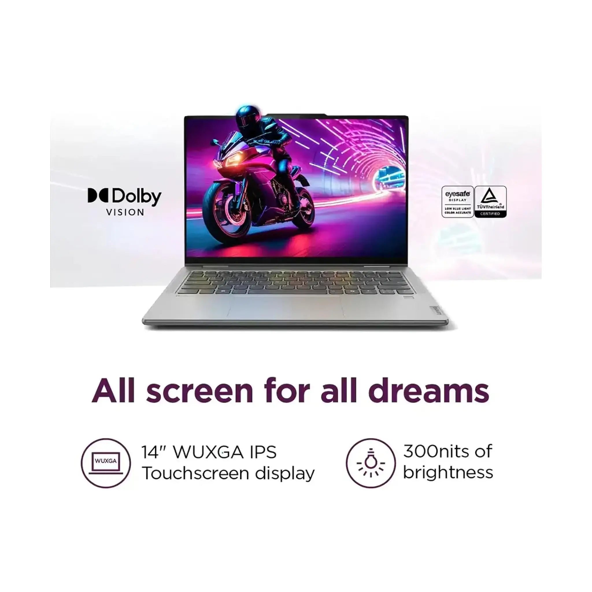 Lenovo Yoga 7 14" 2-in-1 Laptop (2024) – Ryzen AI 5 864HS, WUXGA Touchscreen, 8GB RAM, 521GB SSD