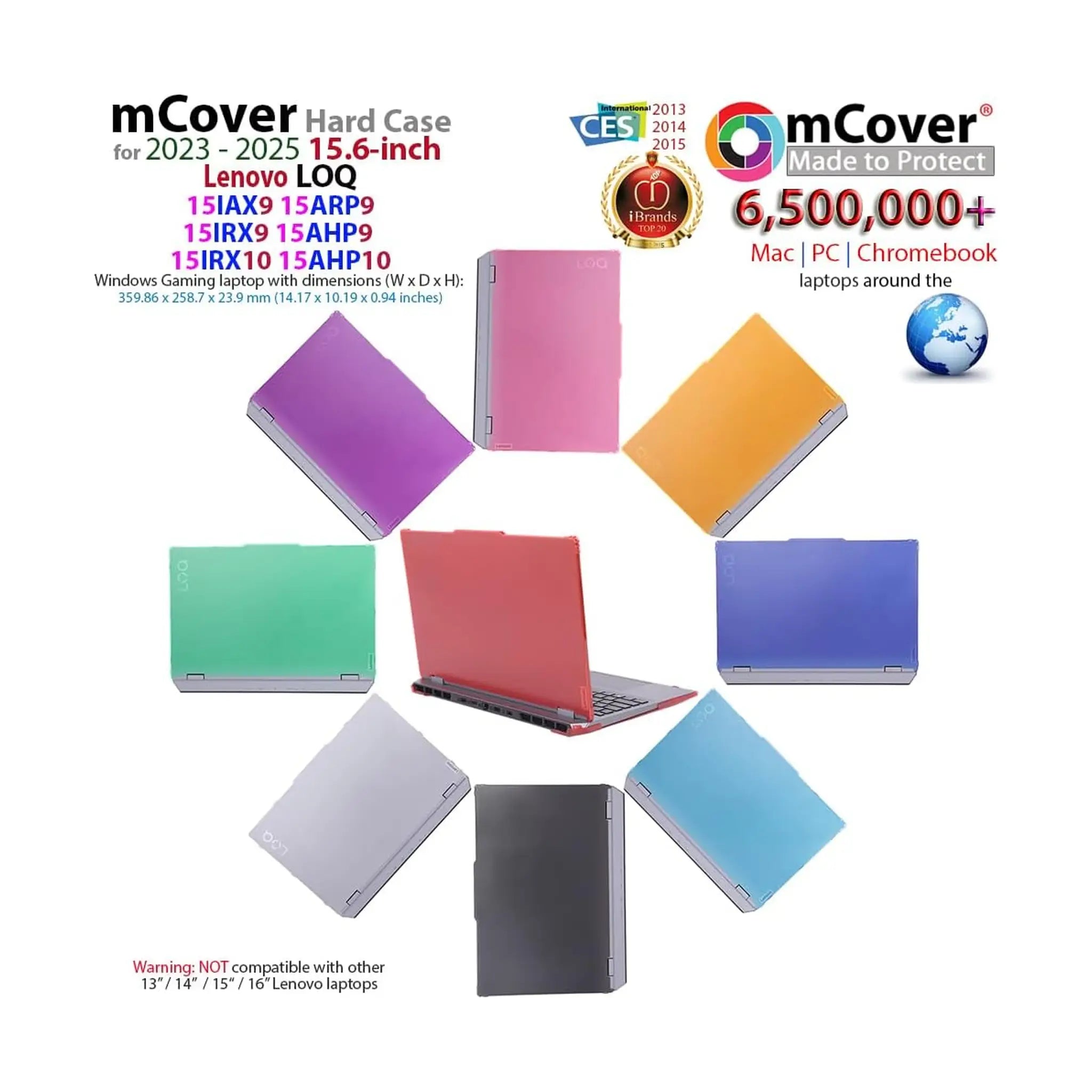 mCover Case for 2023–2025 15.6" Lenovo LOQ 15IAX9 / 15ARP9 / 15IRX9 / 15AHP9 / 15IRX10 / 15AHP10