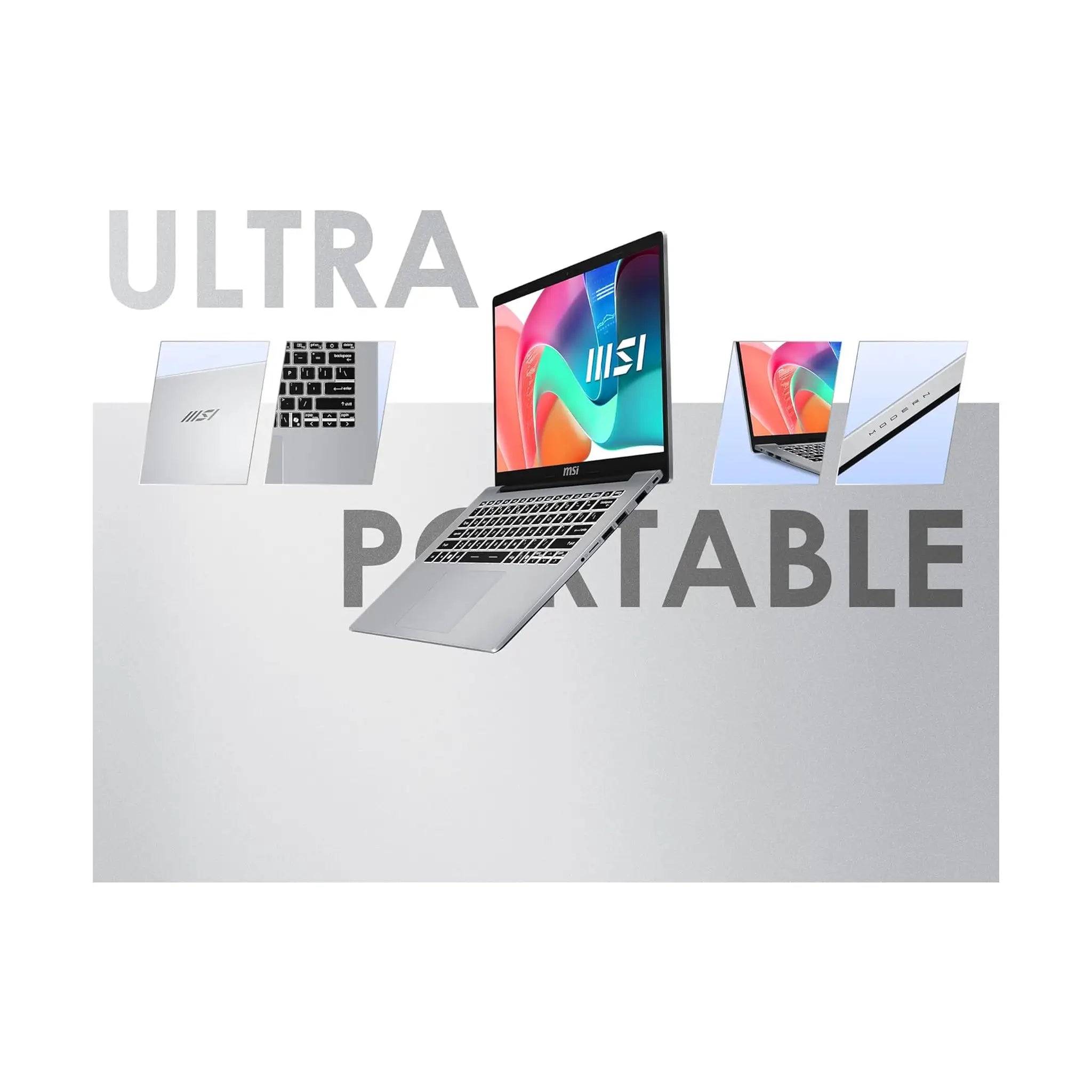 MSI Modern 14 F13MG Slim Laptop (2024) – 14" FHD IPS-Level, Intel Core i5-1335U, 8GB RAM, 512GB SSD, Windows 11, Silver