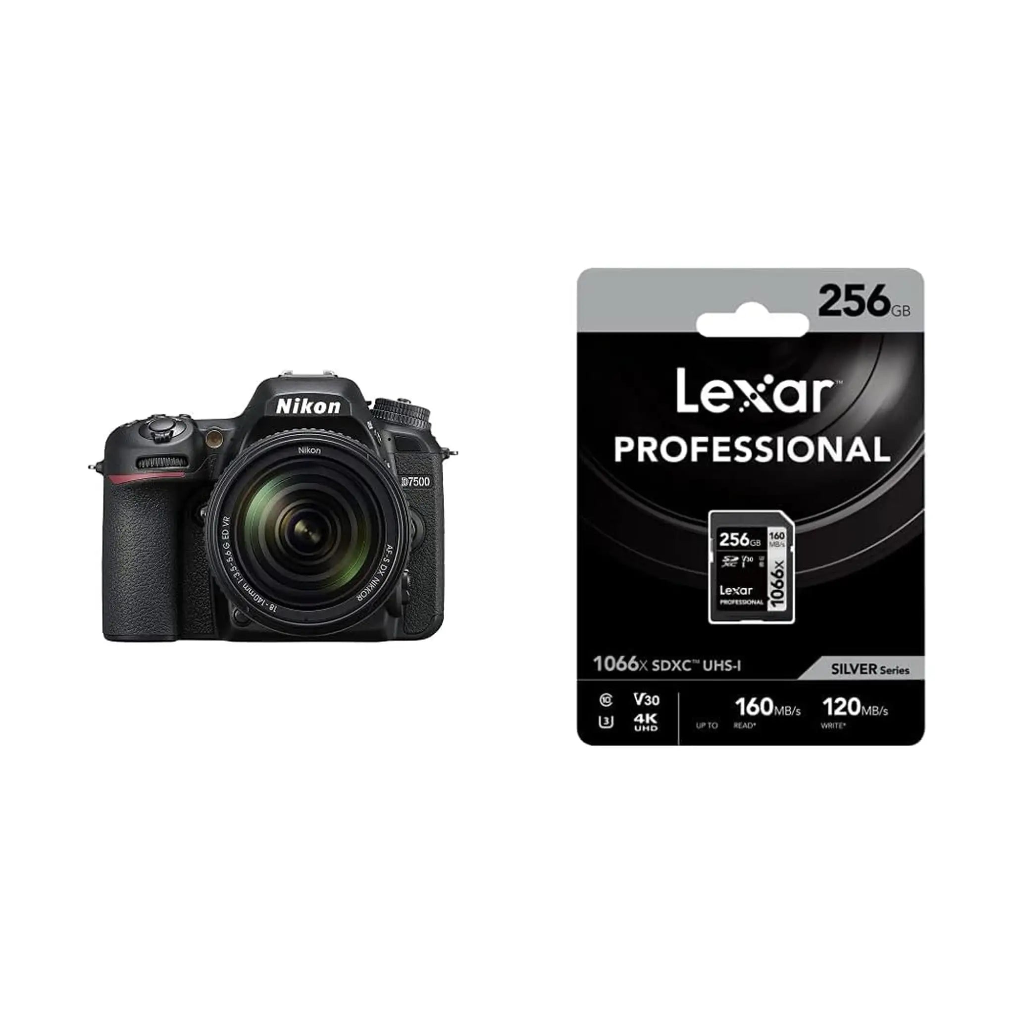 #Bundle Option_ + Af-S 18-140mm f/3.5-5.6G ED VR & Lexar SDXC Card 256GB Professional