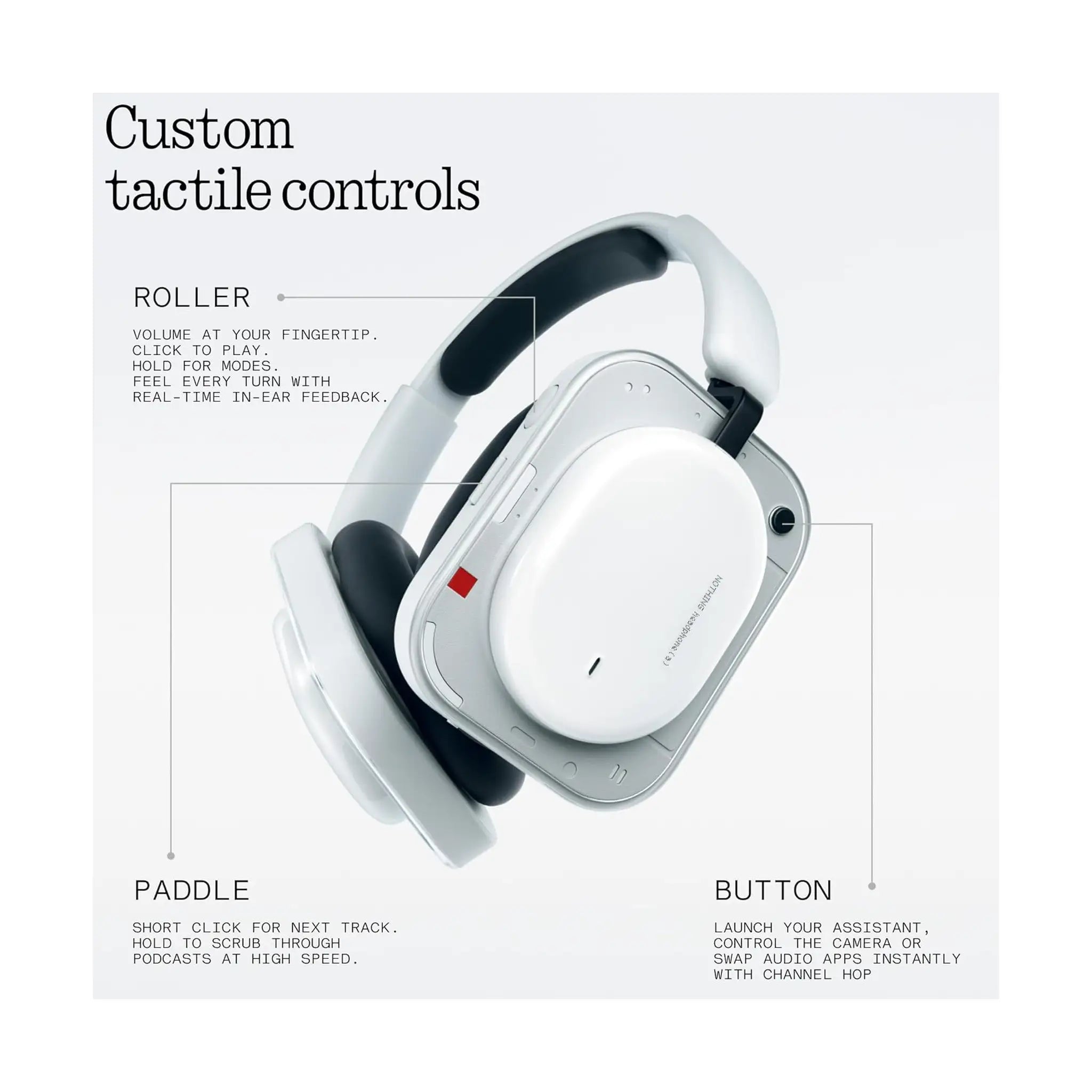 Nothing Headphone (a) Wireless Over Ear Headphones – ANC, Hi-Res, LDAC, 135h Battery
