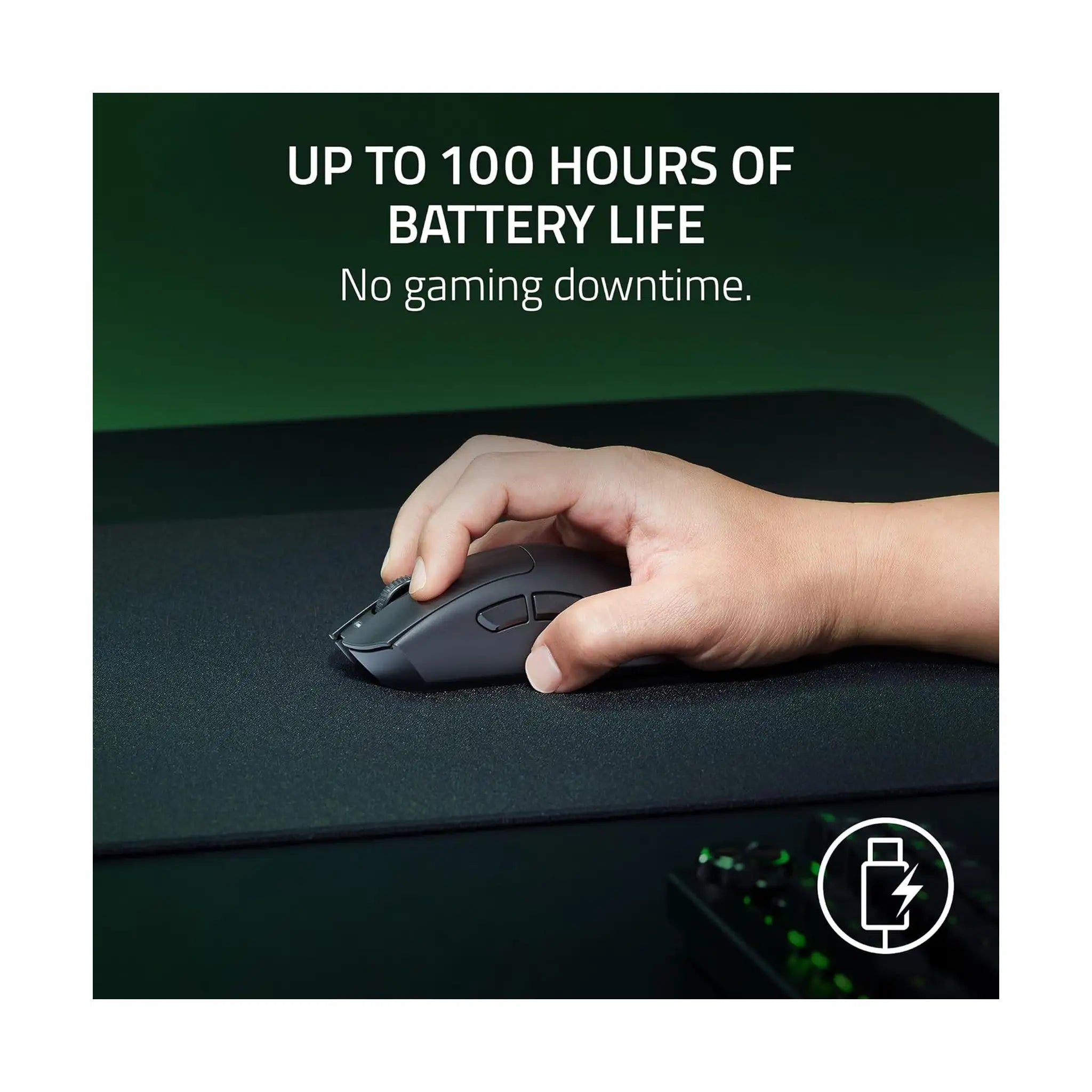 Razer DeathAdder V3 HyperSpeed Wireless Gaming Mouse – 26K DPI, Gen-3 Switches, Black