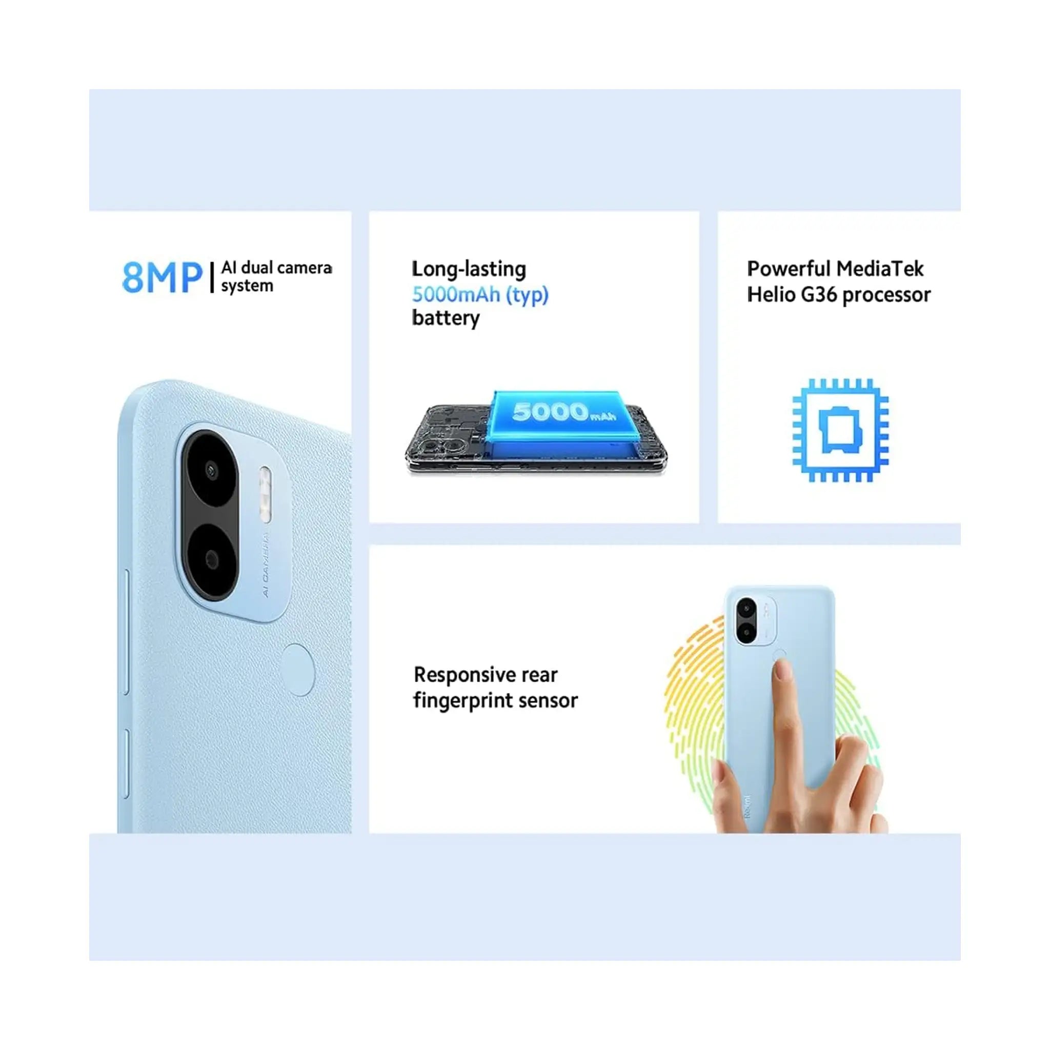 Redmi A2+, 3GB RAM, 64GB - Light Green