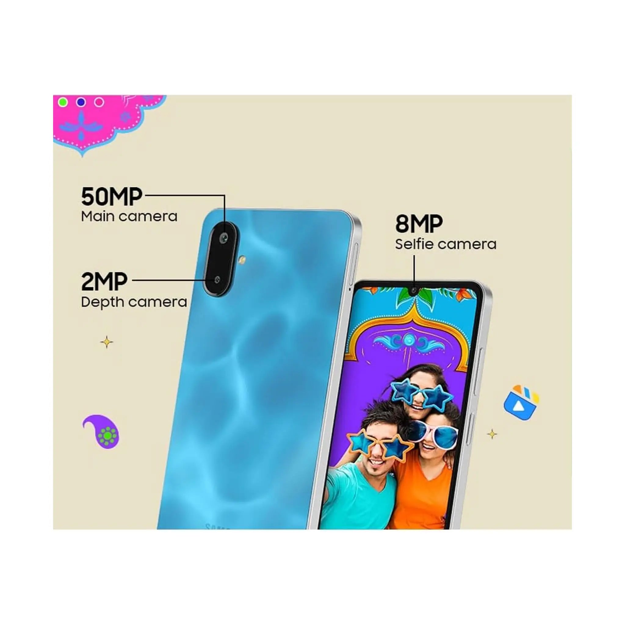 Samsung Galaxy F06 5G - 6GB RAM, 128GB, Bahama Blue