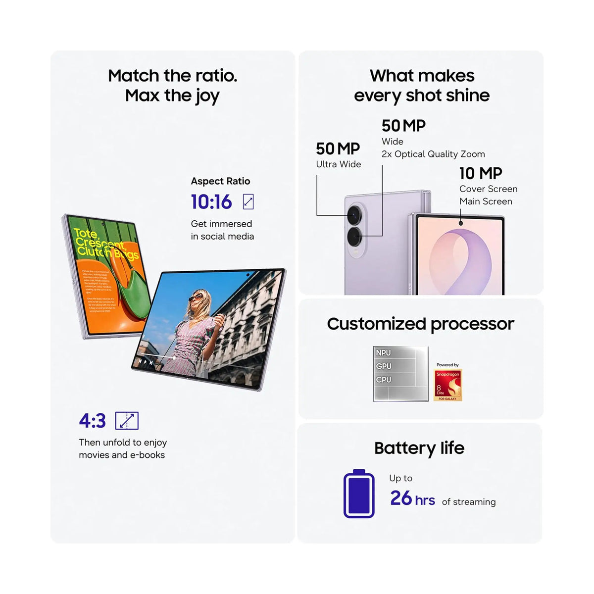 Samsung Galaxy Z Fold8 – Dual 50MP Camera
