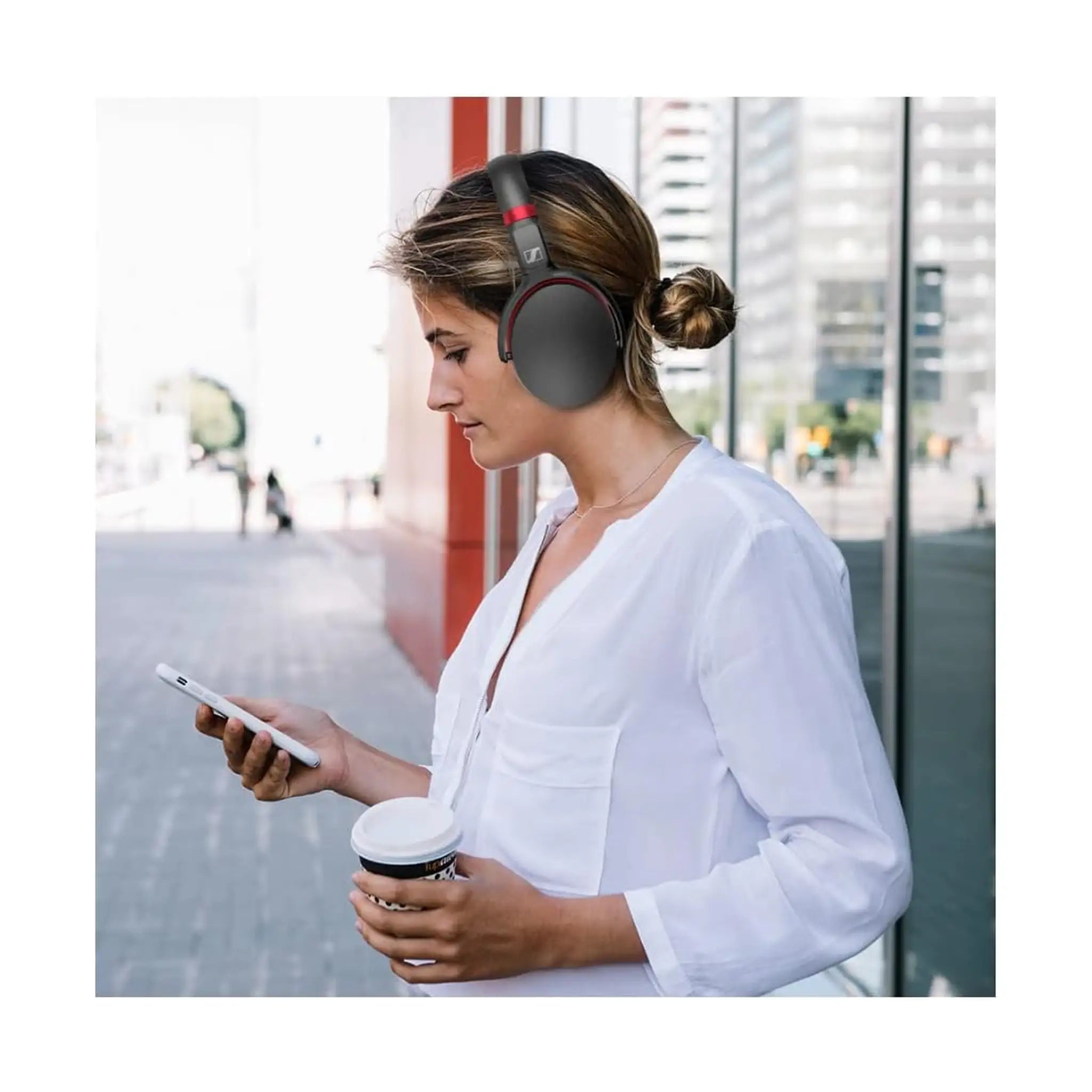 Sennheiser HD 458BT Wireless HD Headphones - Black & Red