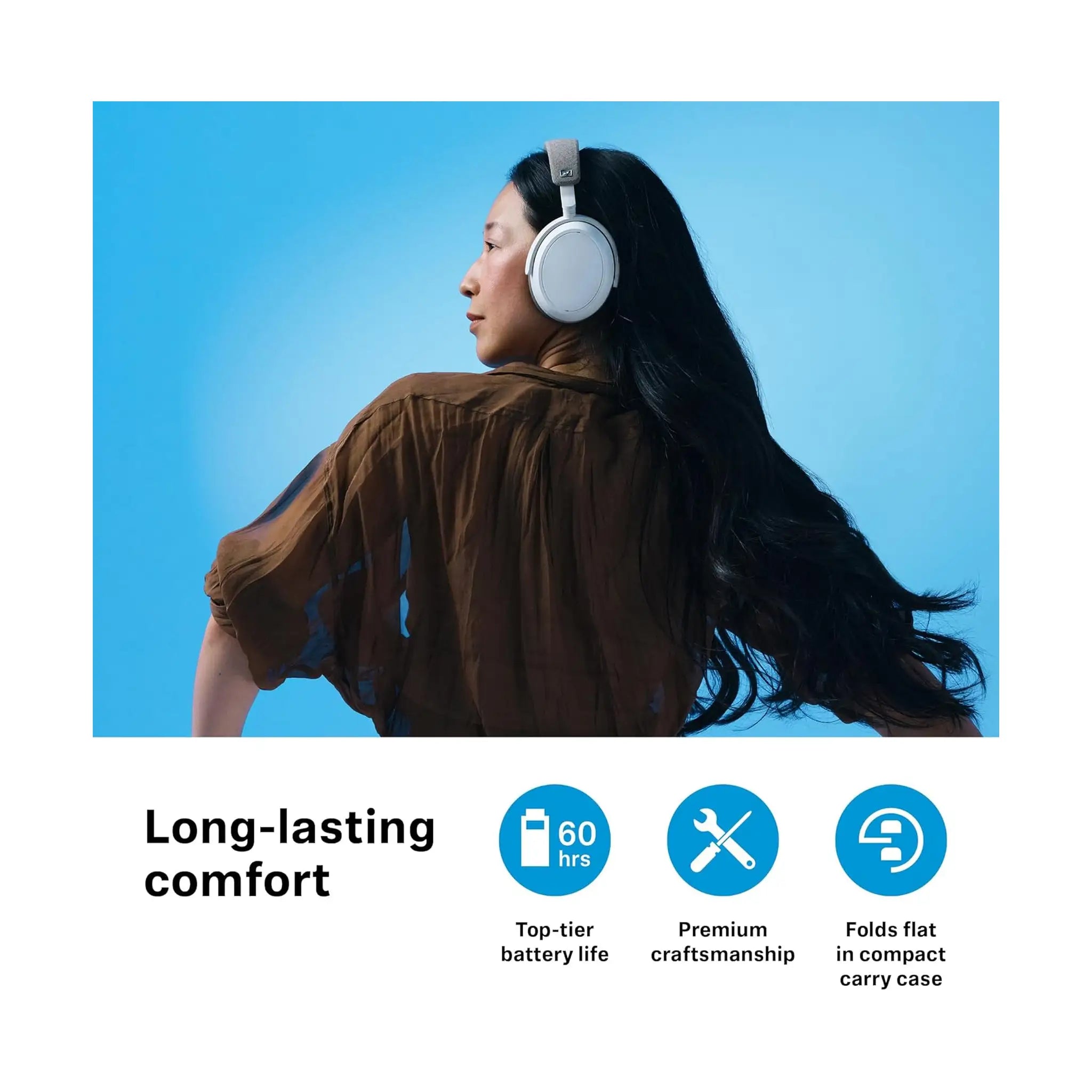 Sennheiser MOMENTUM 4 Wireless Headphones with Adaptive Noise Cancellation