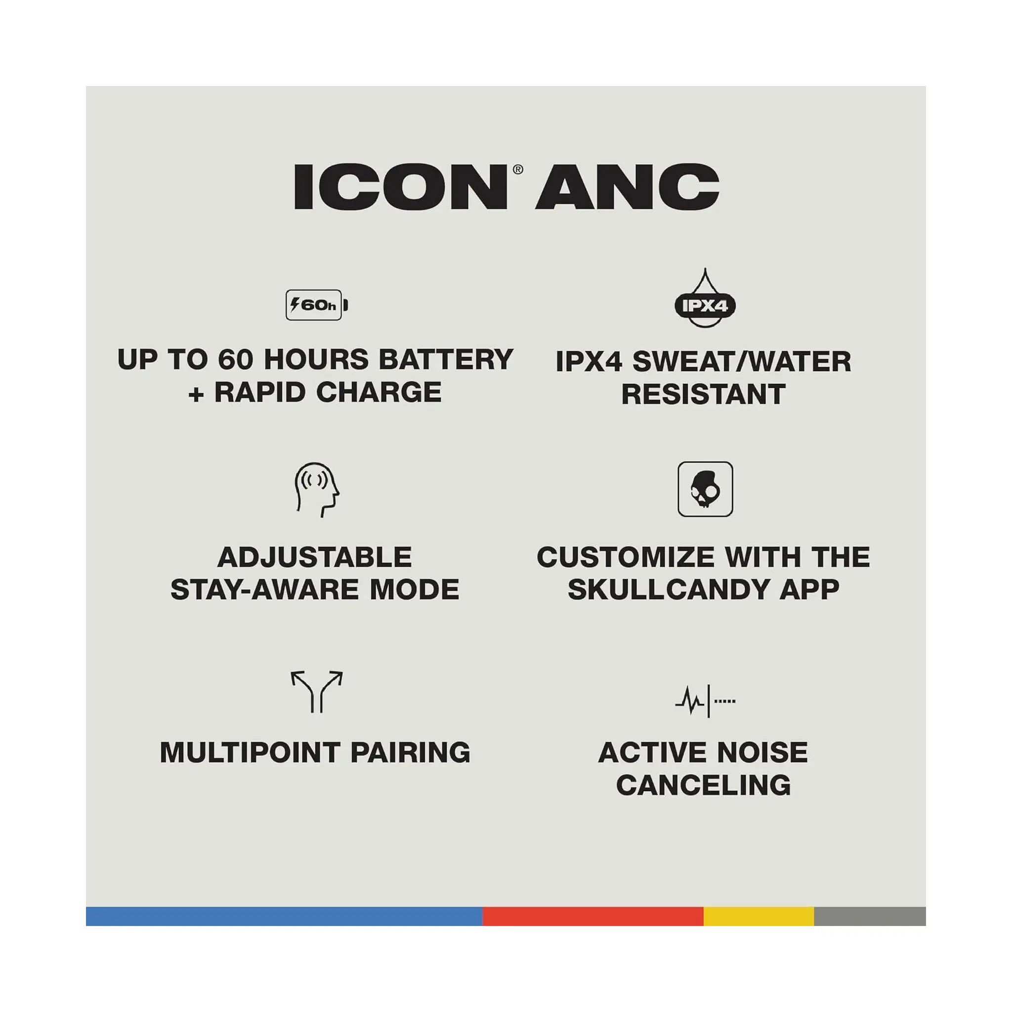 Skullcandy Icon ANC Wireless Bluetooth Headphones