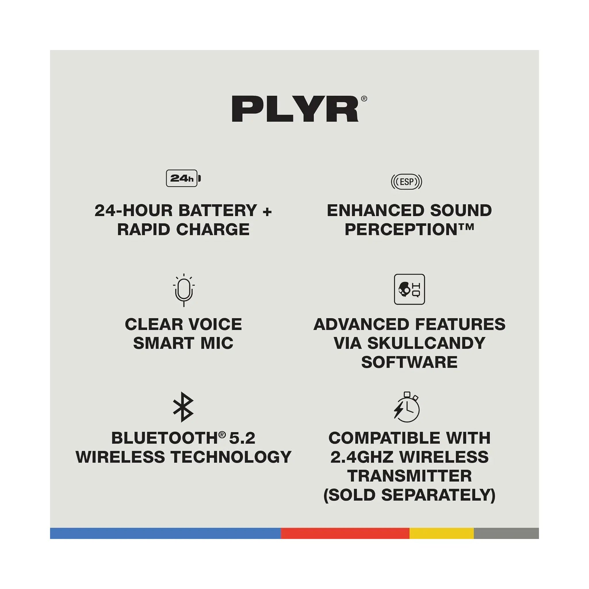 Skullcandy PLYR Gaming Headset (Wired/Wireless), for PC, Playstation, PS4, PS5, Xbox, Nintendo Switch - Black Digi-Hype
