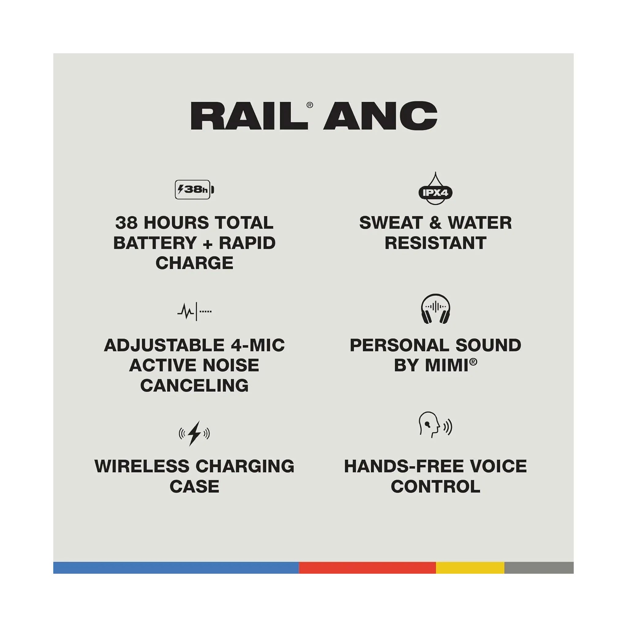 Skullcandy Rail ANC Wireless Earbuds