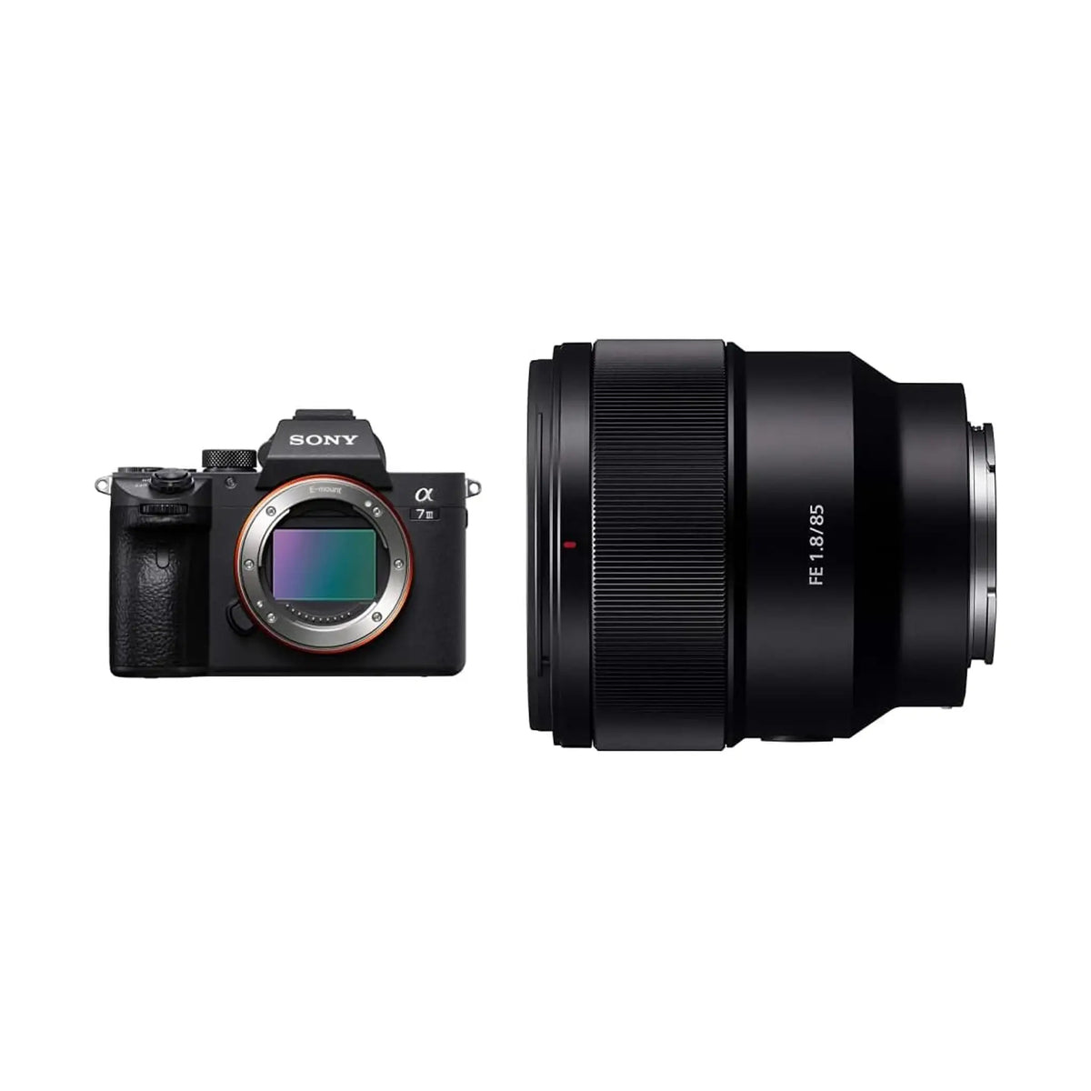 Sony ILCE-7M3 Alpha A7 III Mirrorless Full-Frame Camera Kit with FE 85mm f/1.8 Lens - Black