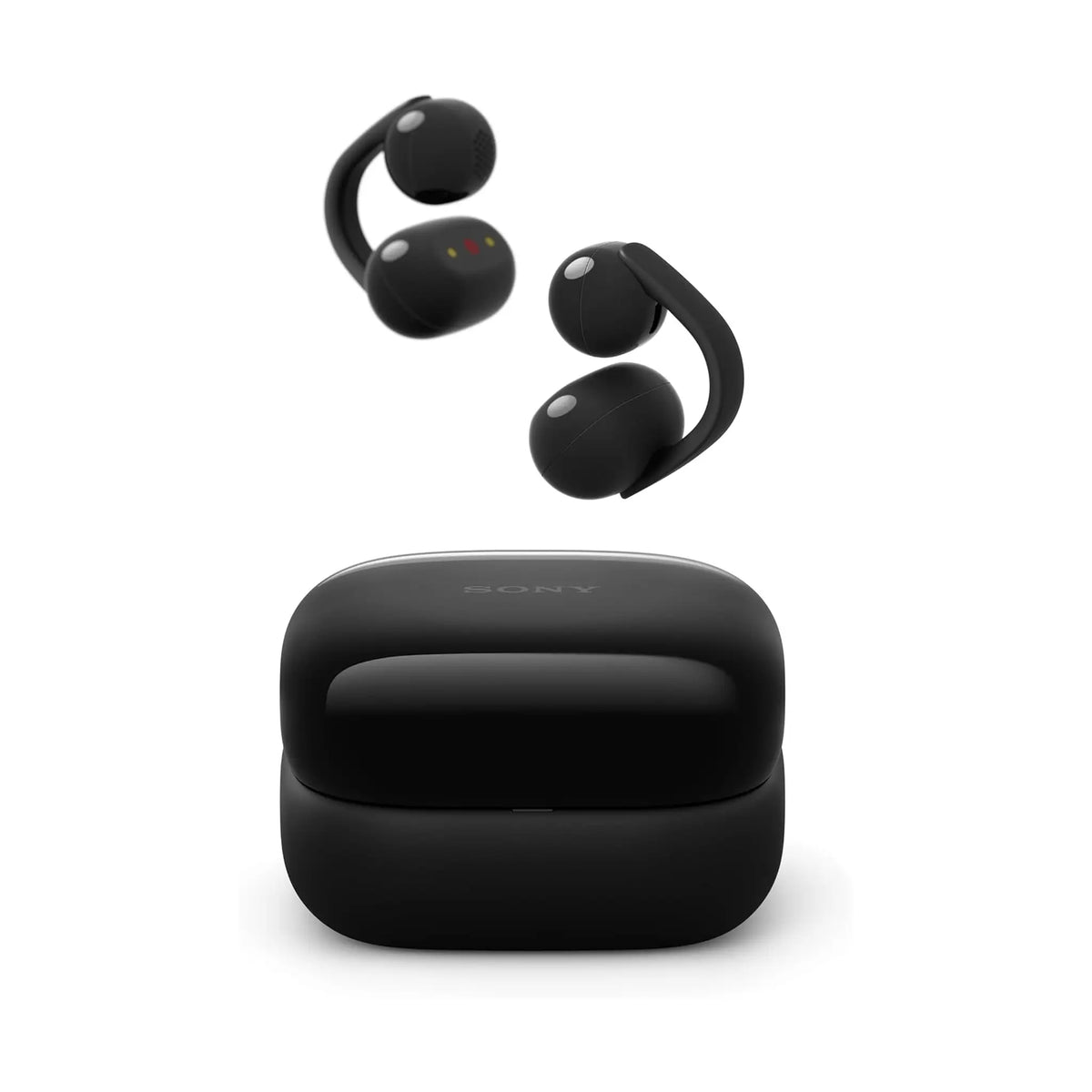 Sony LinkBuds Clip WF-LC900 Open-Ear True Wireless Earbuds – Clip-On Design, Ambient Sound Awareness, Water Resistant, up to 37 Hours Battery, Black
