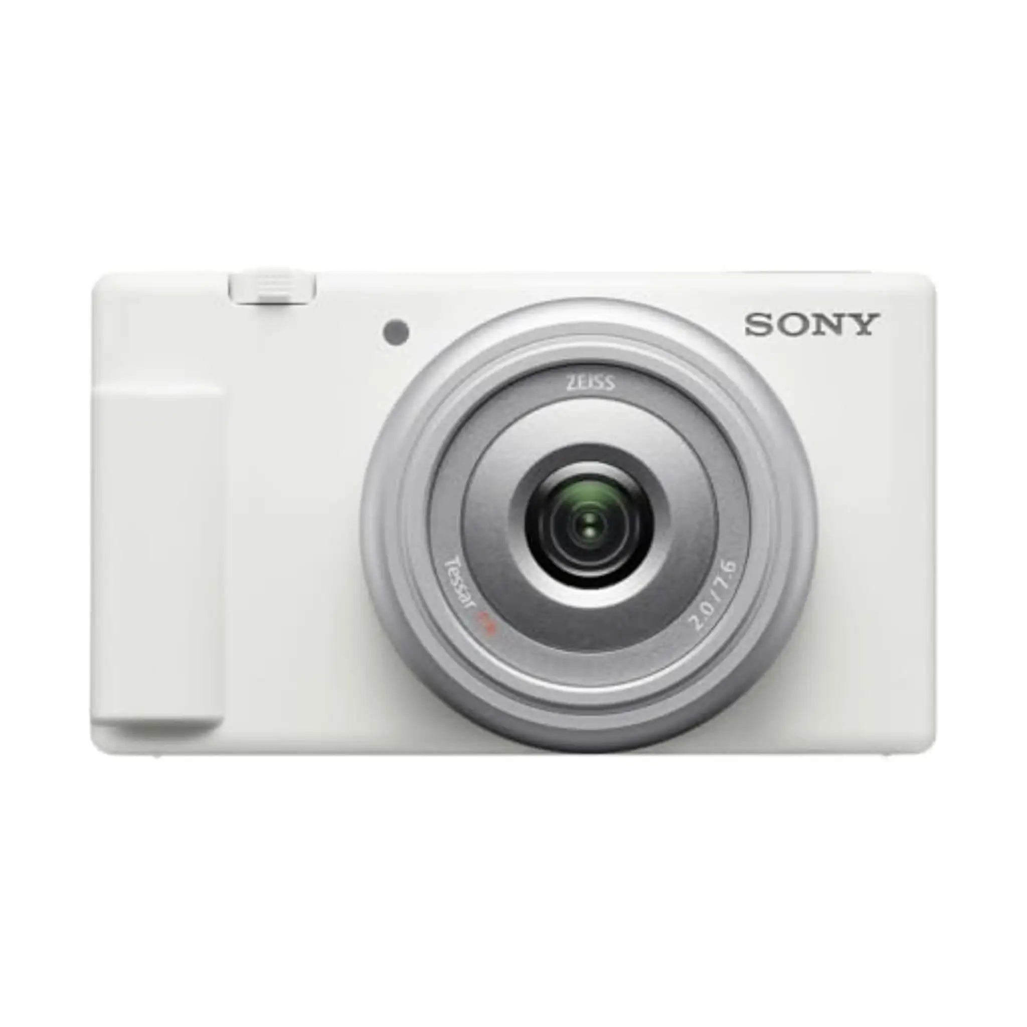 Sony ZV-1F Vlog Camera - Vari-Angle LCD, Directional 3-Capsule Mic, White