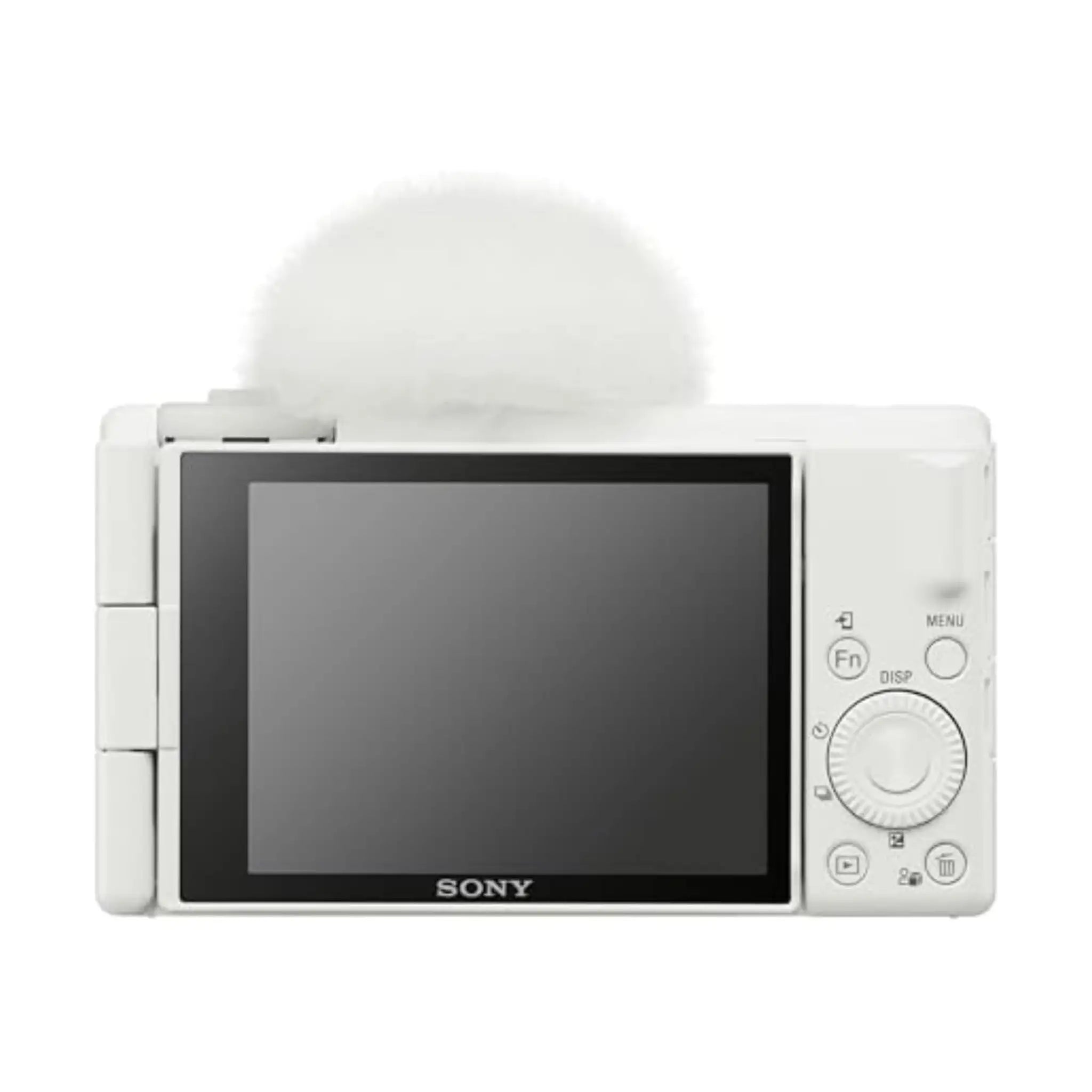 Sony ZV-1F Vlog Camera - Vari-Angle LCD, Directional 3-Capsule Mic, White