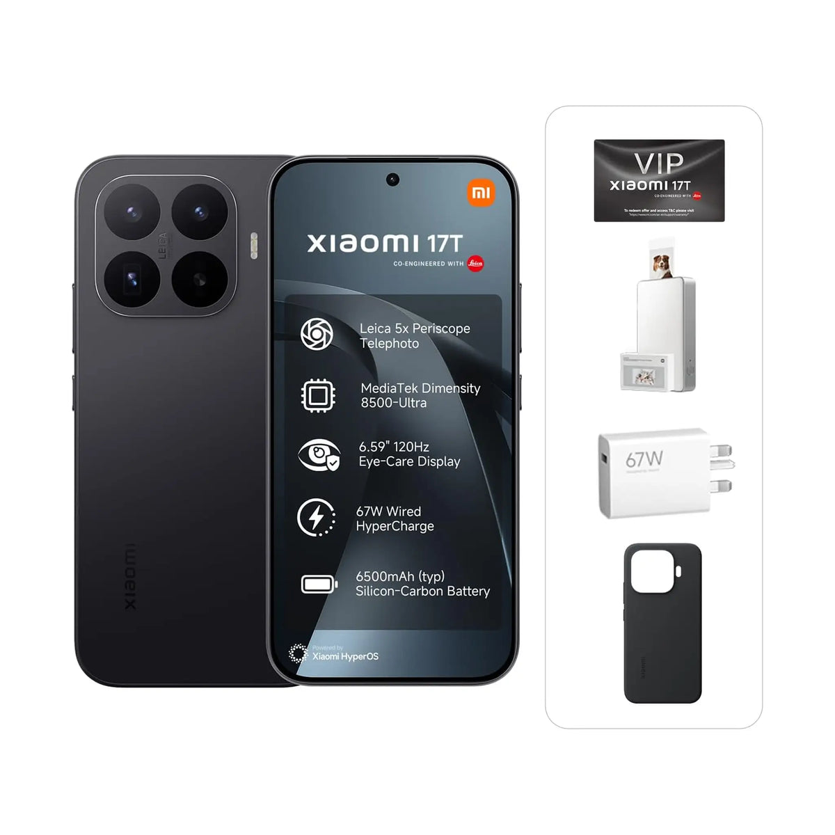 Xiaomi 17T 5G Smartphone – 12GB RAM – 256GB/512GB – Multiple Colors – With/Without Accessories