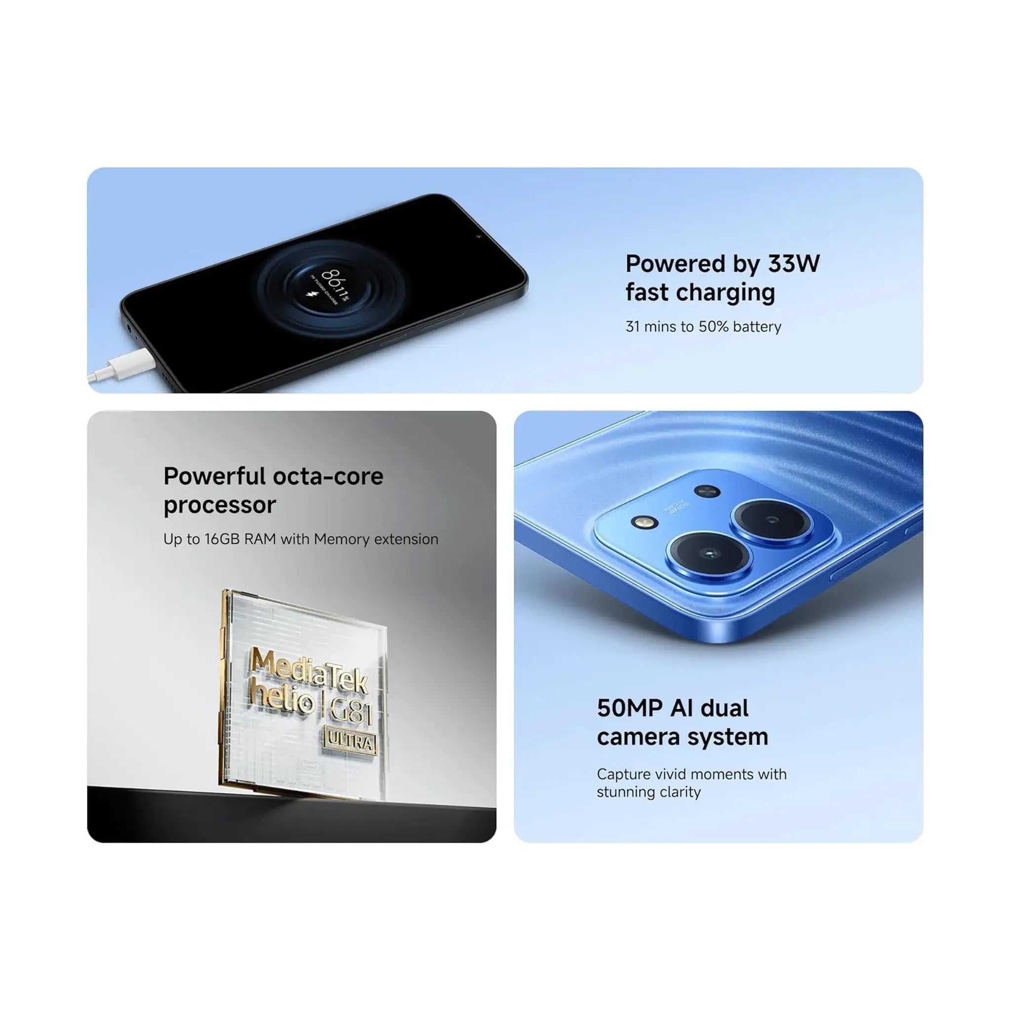 Xiaomi Redmi 15C 4G - 6.9" 120Hz Display - 50MP AI Dual Camera