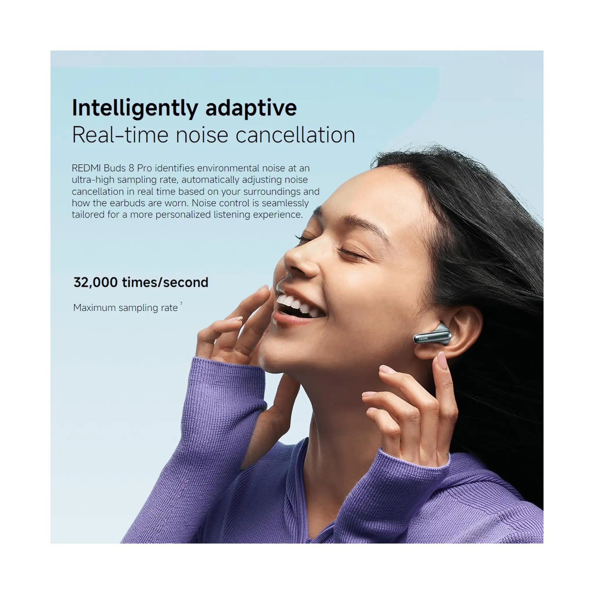 Xiaomi Redmi Buds 8 Pro True Wireless Earbuds – In‑Ear, 55dB ANC, Triple Driver, Hi‑Res Hi‑Fi, Dolby Audio, 33h Battery, Bluetooth 5.4, IP54