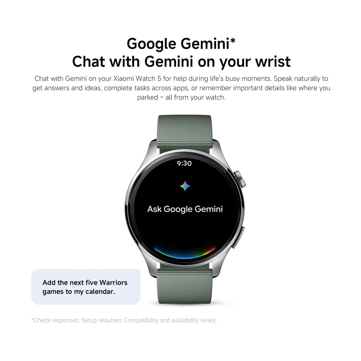 Xiaomi Watch 5 47mm Smartwatch – 1.54" AMOLED, Wear OS, Gemini, NFC, GPS, Sapphire Glass, Black