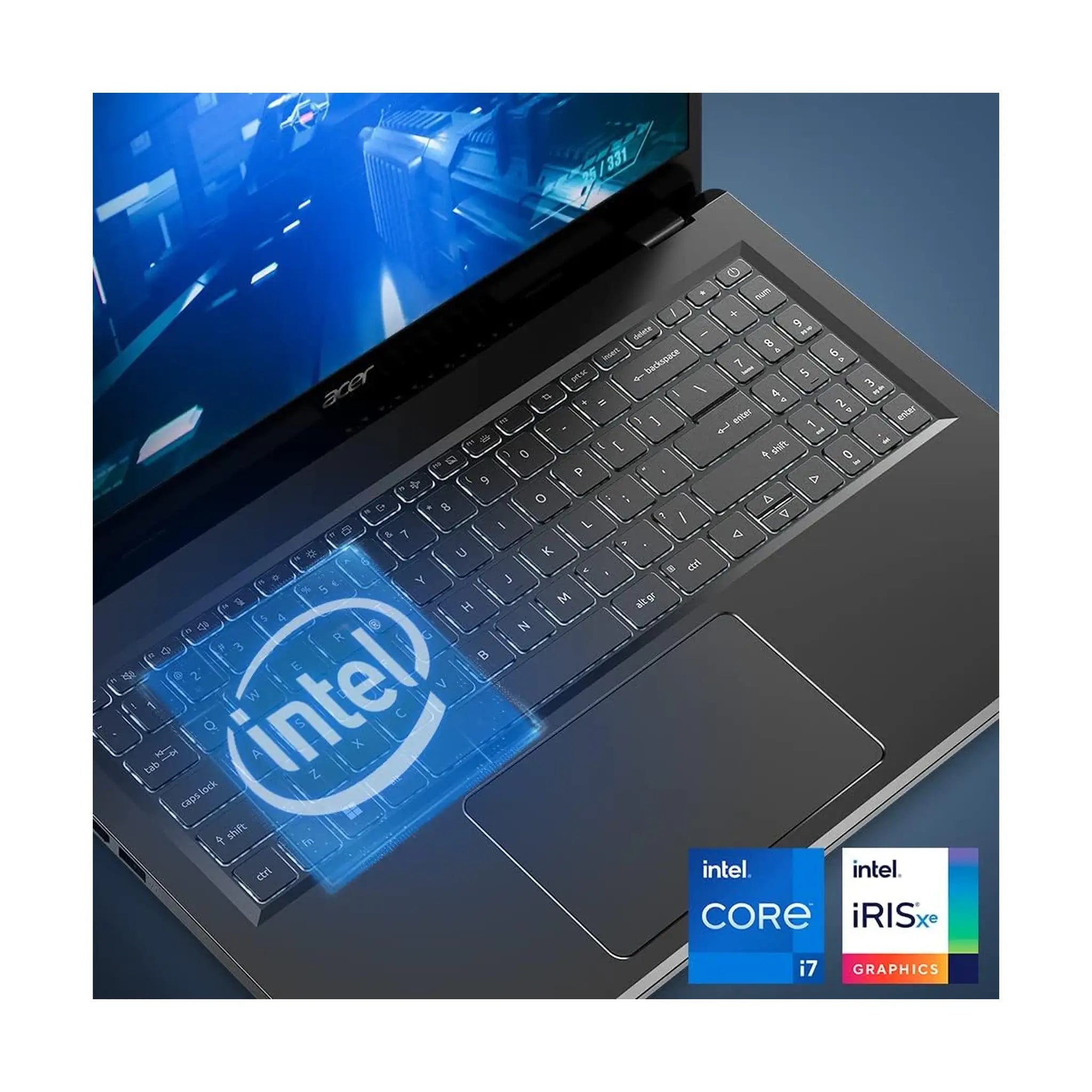 Acer Aspire 5 15 Slim Laptop (2023) – 15.6" FHD IPS Touch, Intel Core i7-1355U, 16GB LPDDR5, 512GB SSD, Windows 11