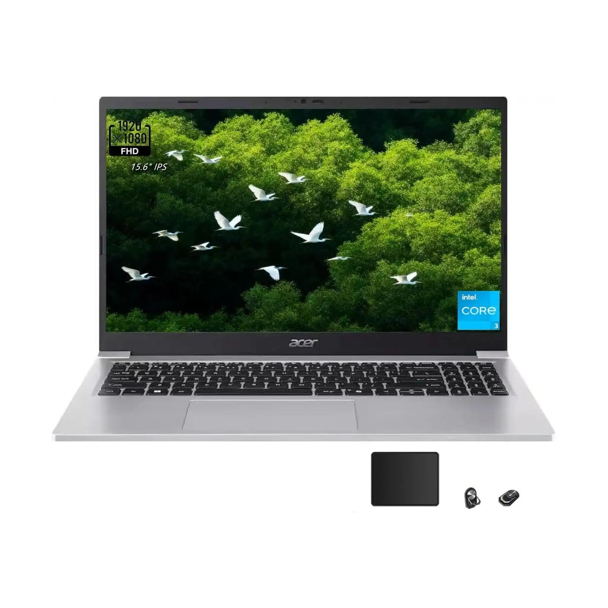 Acer Aspire Lite 15 – 15.6" FHD IPS, Intel N-Series N350, 8GB RAM, 128GB SSD, Windows 11 Home S, Light Silver