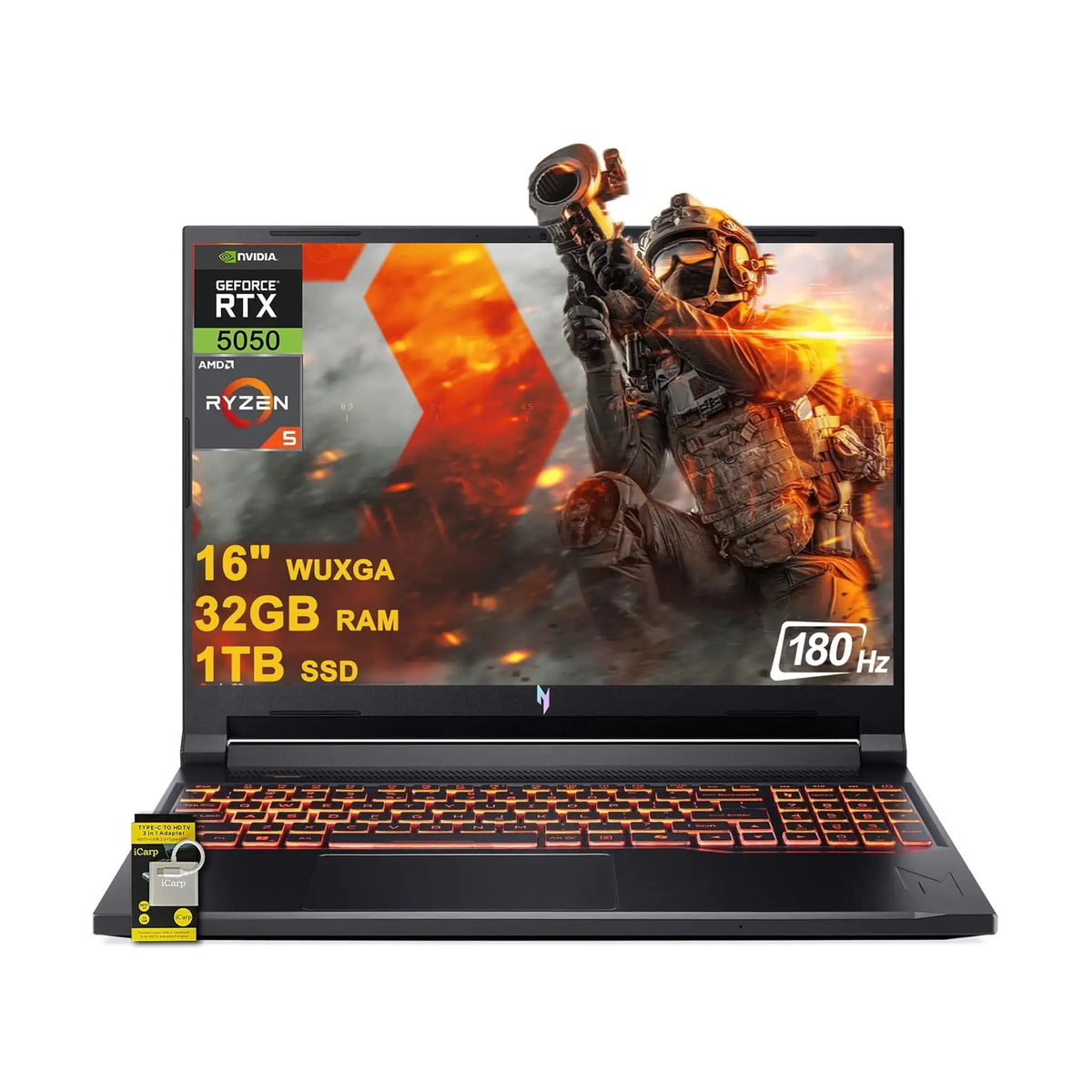 Acer Nitro V 16 AI Gaming Laptop (2025) – 16" WUXGA IPS 180Hz, GeForce RTX 5050