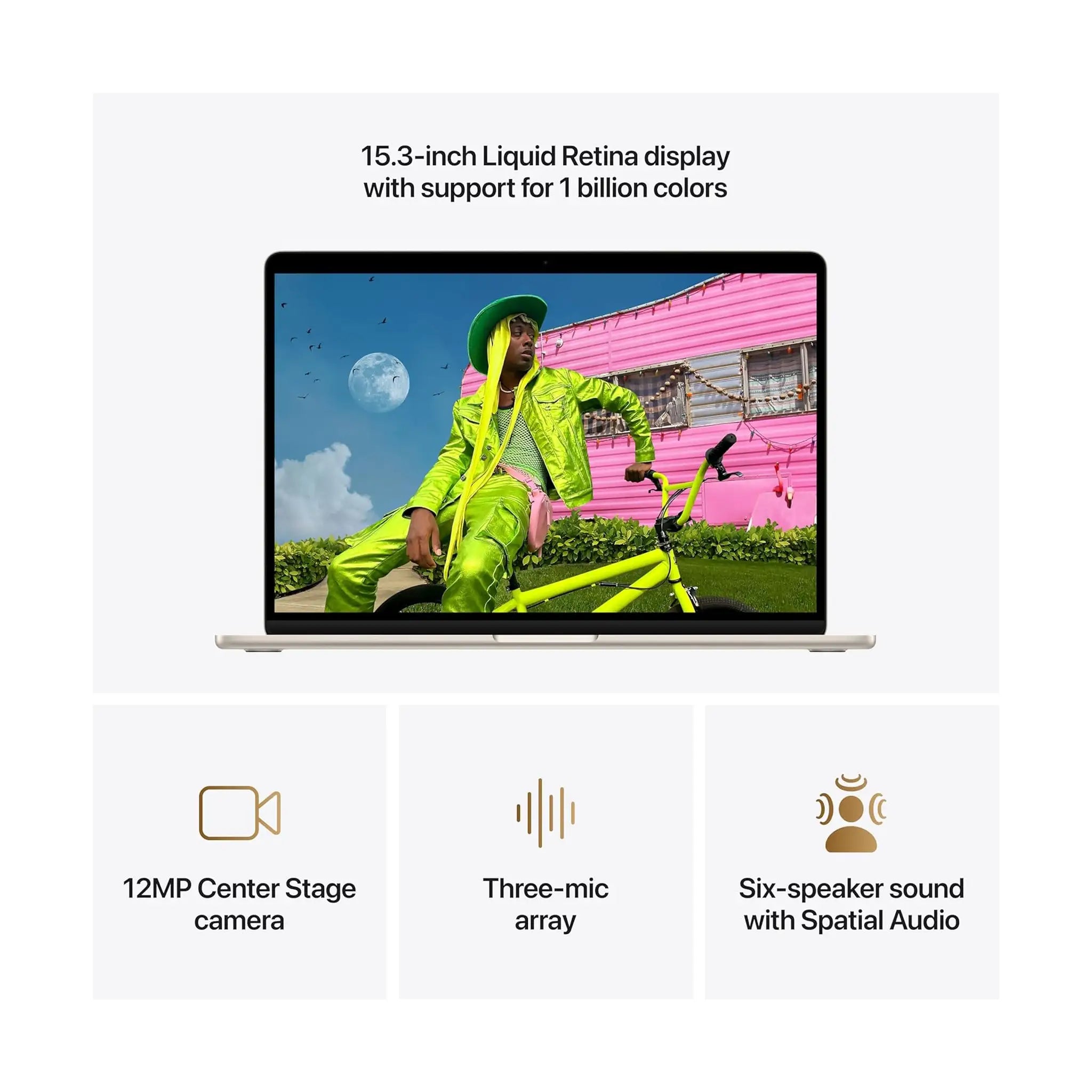 Apple 2026 MacBook Air 15" with M5 Chip – 15.3" Liquid Retina, 12MP Camera