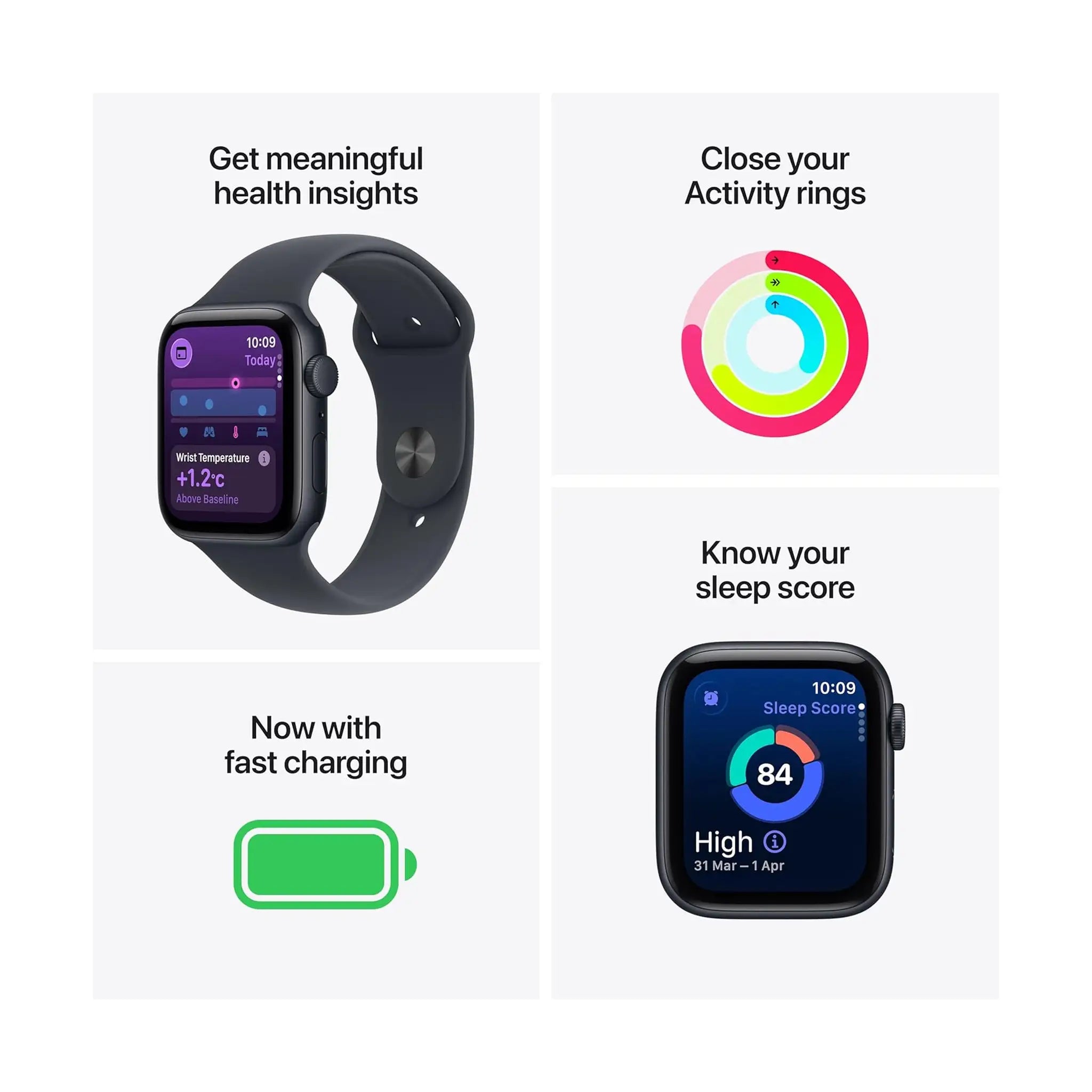 Apple Watch SE 3 - GPS Smartwatch with Aluminium Case and Sport Band