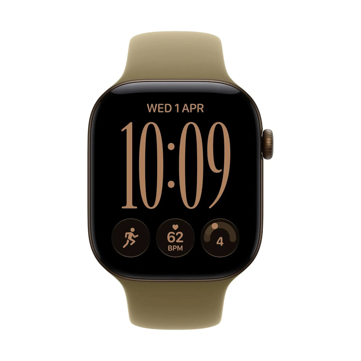 #Color_Dark Bronze Aluminum, Olive Sport Band