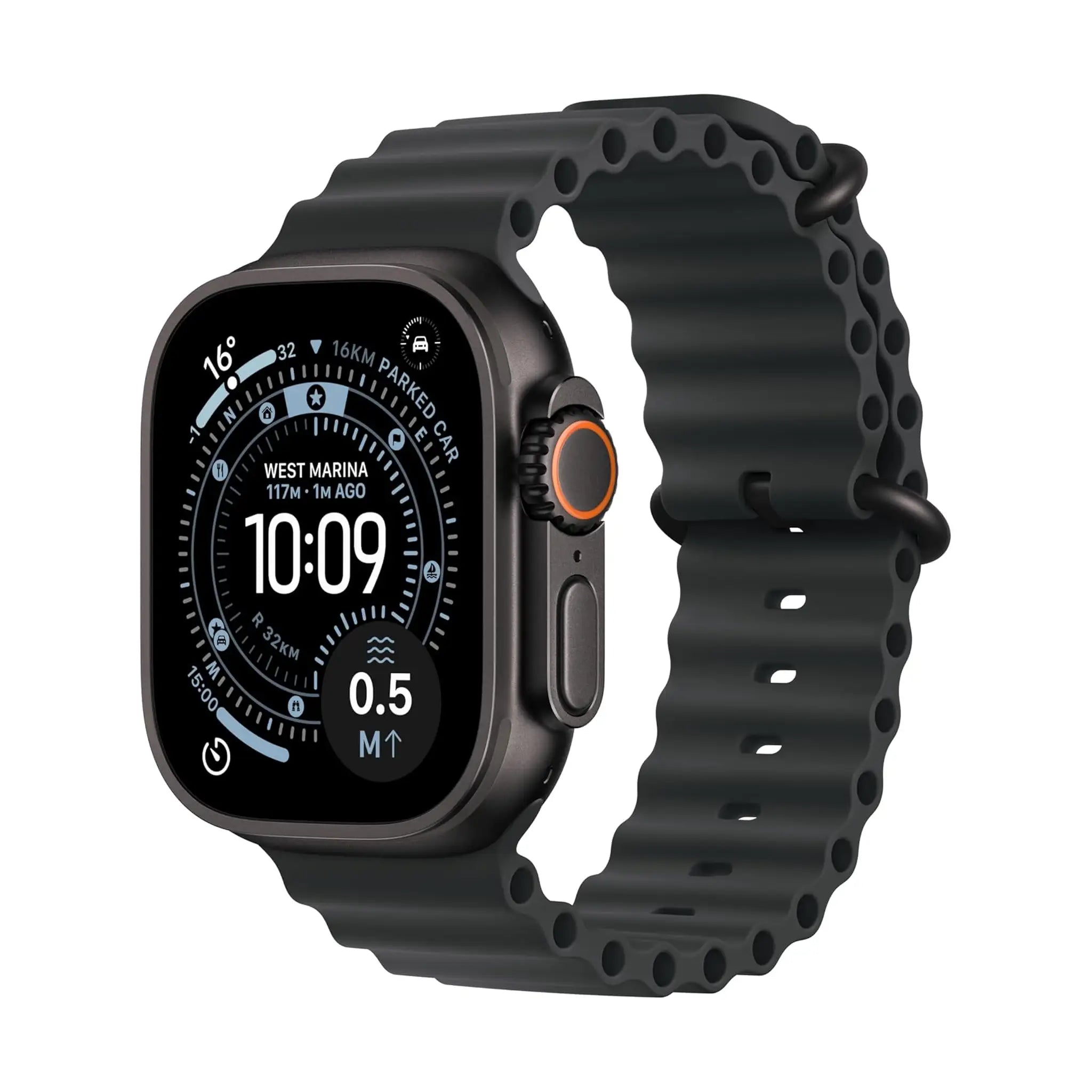 #Color_Black Titanium / Ocean Band