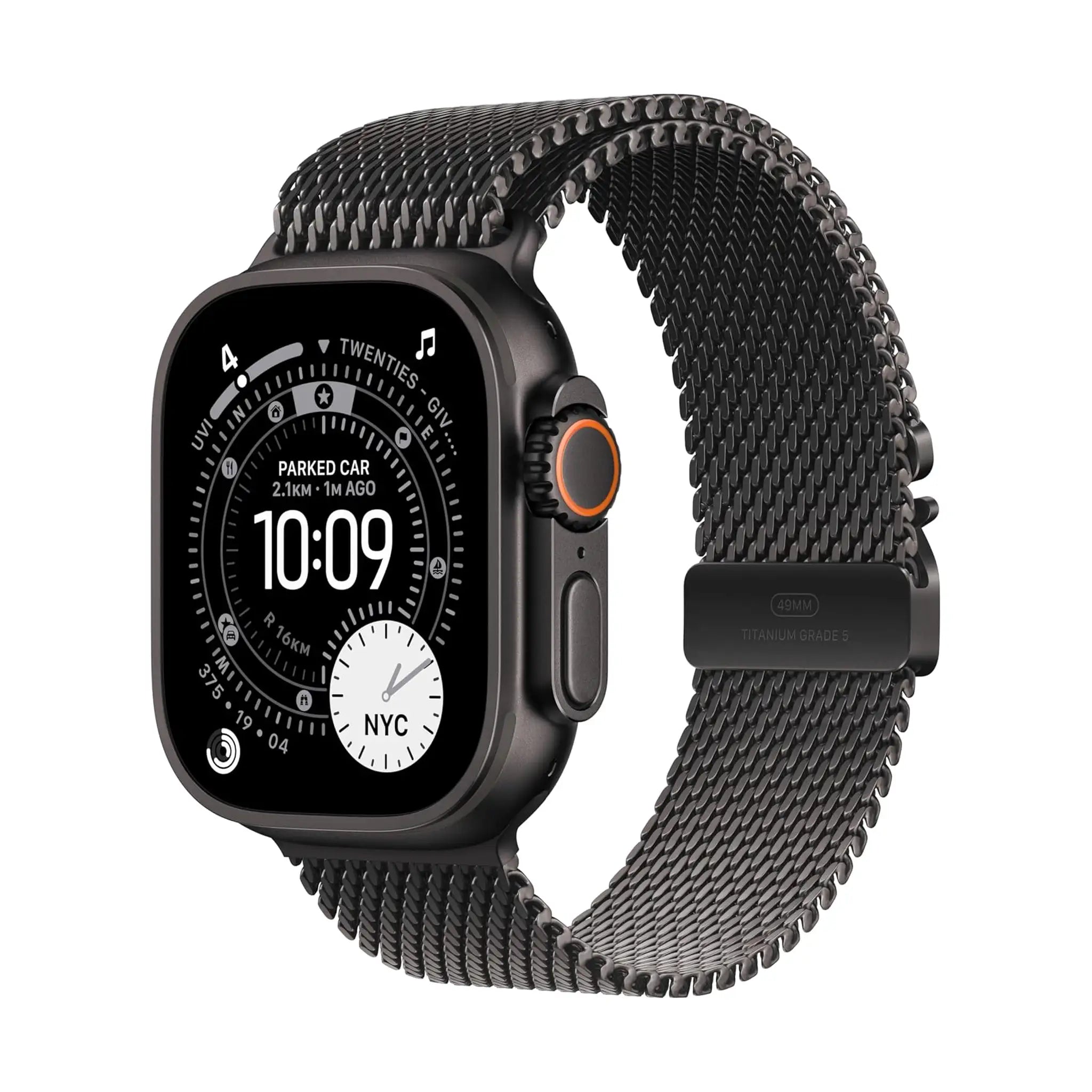 #Color_Black Titanium / Titanium Milanese Loop